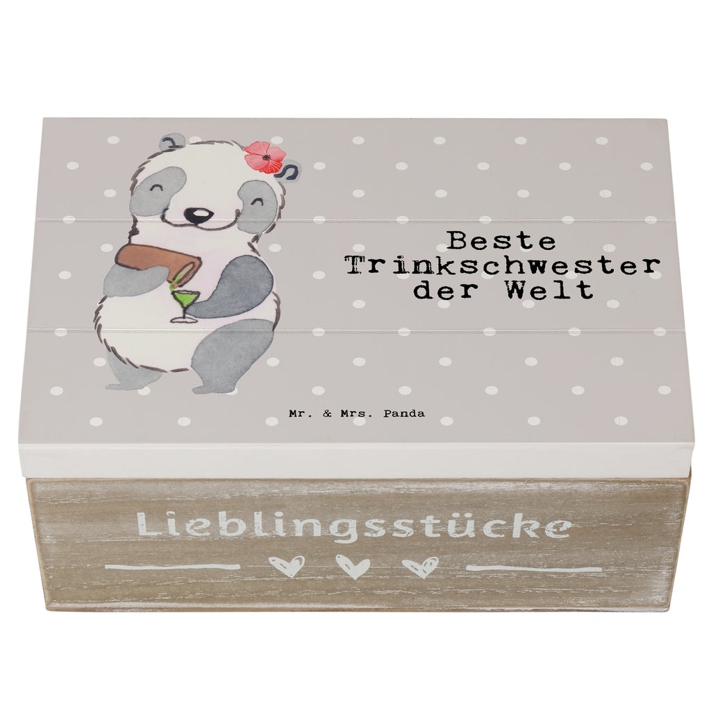 Holzkiste Panda Beste Trinkschwester der Welt Holzkiste, Kiste, Schatzkiste, Truhe, Schatulle, XXL, Erinnerungsbox, Erinnerungskiste, Dekokiste, Aufbewahrungsbox, Geschenkbox, Geschenkdose, für, Dankeschön, Geschenk, Schenken, Geburtstag, Geburtstagsgeschenk, Geschenkidee, Danke, Bedanken, Mitbringsel, Freude machen, Geschenktipp, Trinkschwester, Saufschwester, Schwester, Sister, Freundin, Party, Bae, Trinken, Alkohol, Wochenende, Kleinigkeit, Sister from another Mister