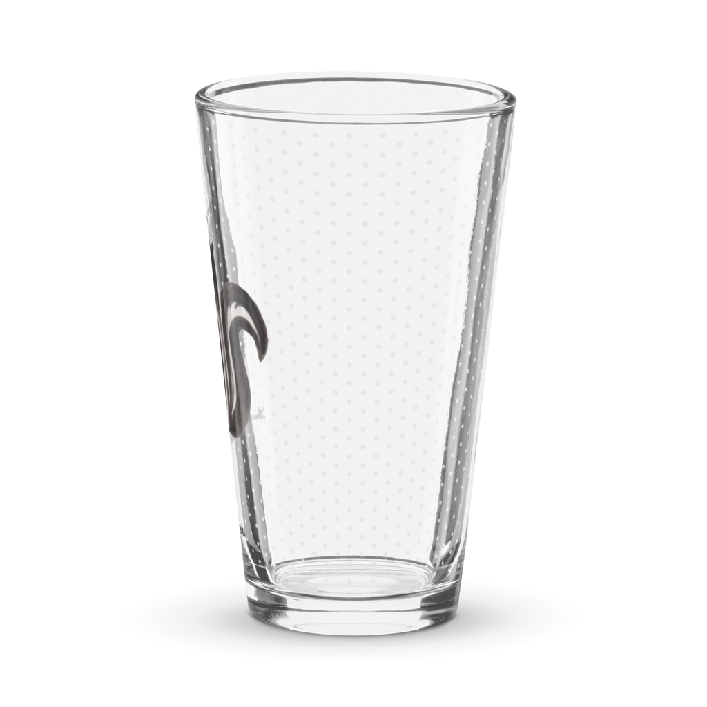 Premium Trinkglas Stinktier sitzend Trinkglas, Glas, Pint Glas, Bierglas, Cocktail Glas, Wasserglas, Stinktier, Skunk, Wildtier, Raubtier, Stinker, Stinki, Spruch, Büro, Recht, Besserwisser