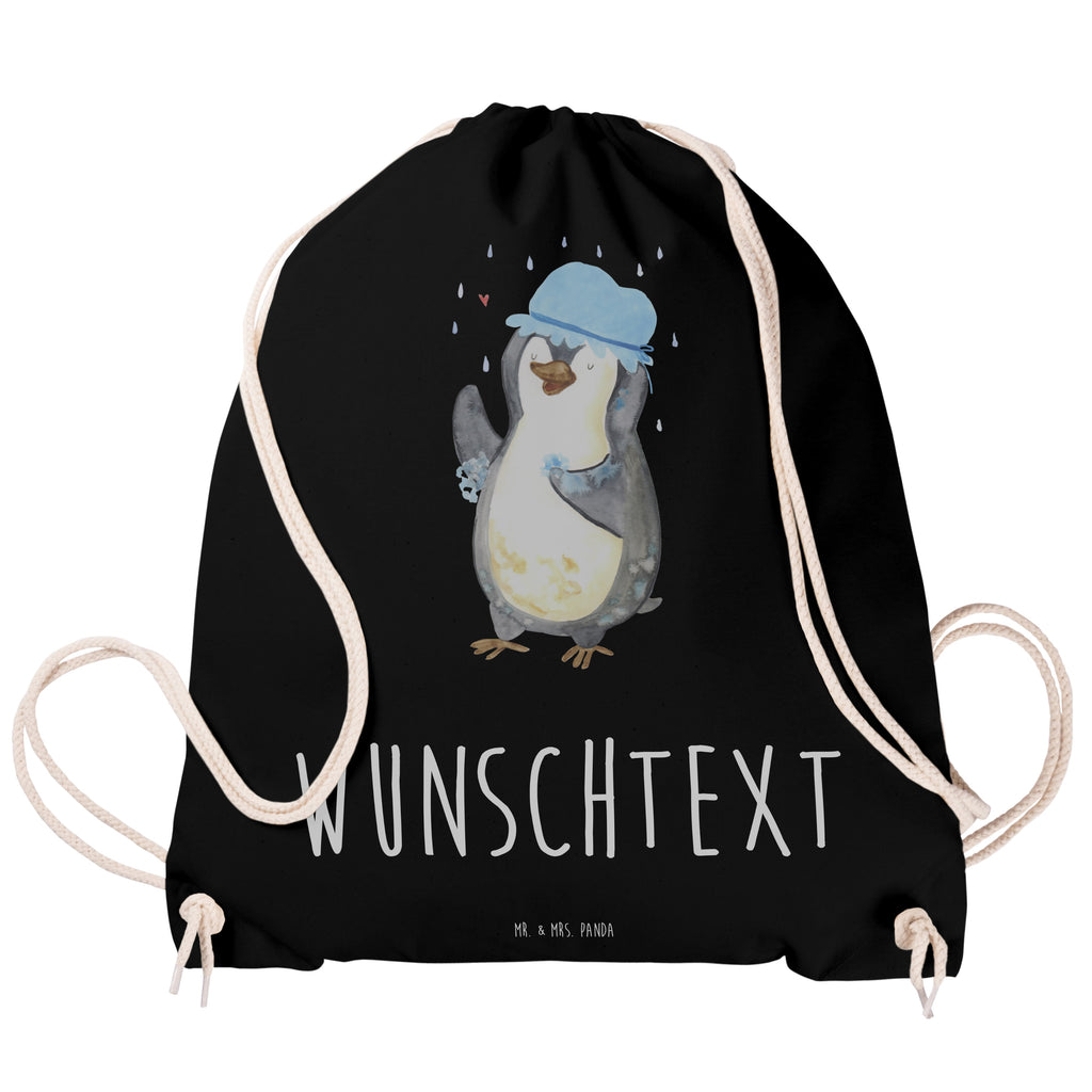 Personalisierter Sportbeutel Pinguin duscht Personalisierter Sportbeutel, Personalisierter Beutel, Personalisierte Sporttasche, Personalisierter Tasche, Personalisierter Stoffbeutel, Personalisierter Sportbeutel Kinder, Sportbeutel mit Namen, Turnbeutel mit Namen, Beutel mit Namen, Sporttasche mit Namen, Tasche mit Namen, Stoffbeutel mit Namen, Sportbeutel Kinder mit Namen, Wunschtext, Wunschnamen, Personalisierbar, Personalisierung, Pinguin, Pinguine, Dusche, duschen, Lebensmotto, Motivation, Neustart, Neuanfang, glücklich sein