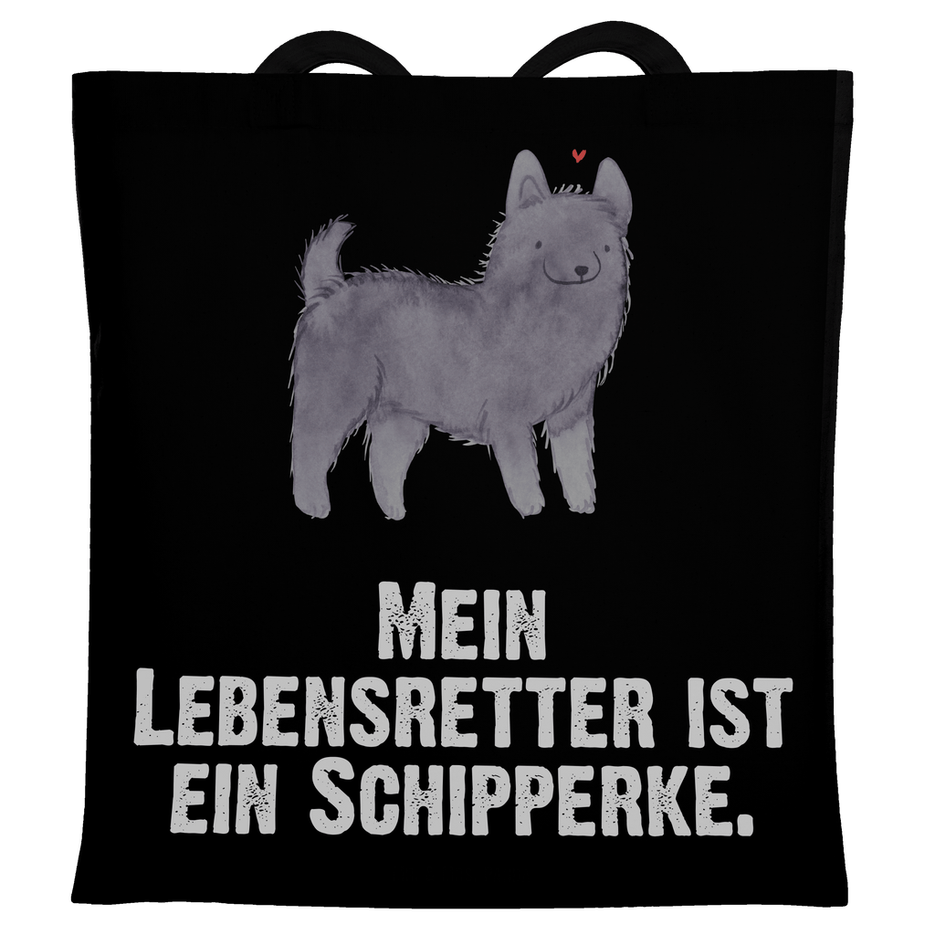 Tragetasche Schipperke Lebensretter Beuteltasche, Beutel, Einkaufstasche, Jutebeutel, Stoffbeutel, Tasche, Shopper, Umhängetasche, Strandtasche, Schultertasche, Stofftasche, Tragetasche, Badetasche, Jutetasche, Einkaufstüte, Laptoptasche, Hund, Hunderasse, Rassehund, Hundebesitzer, Geschenk, Tierfreund, Schenken, Welpe, Schipperke, belgische Hunderasse