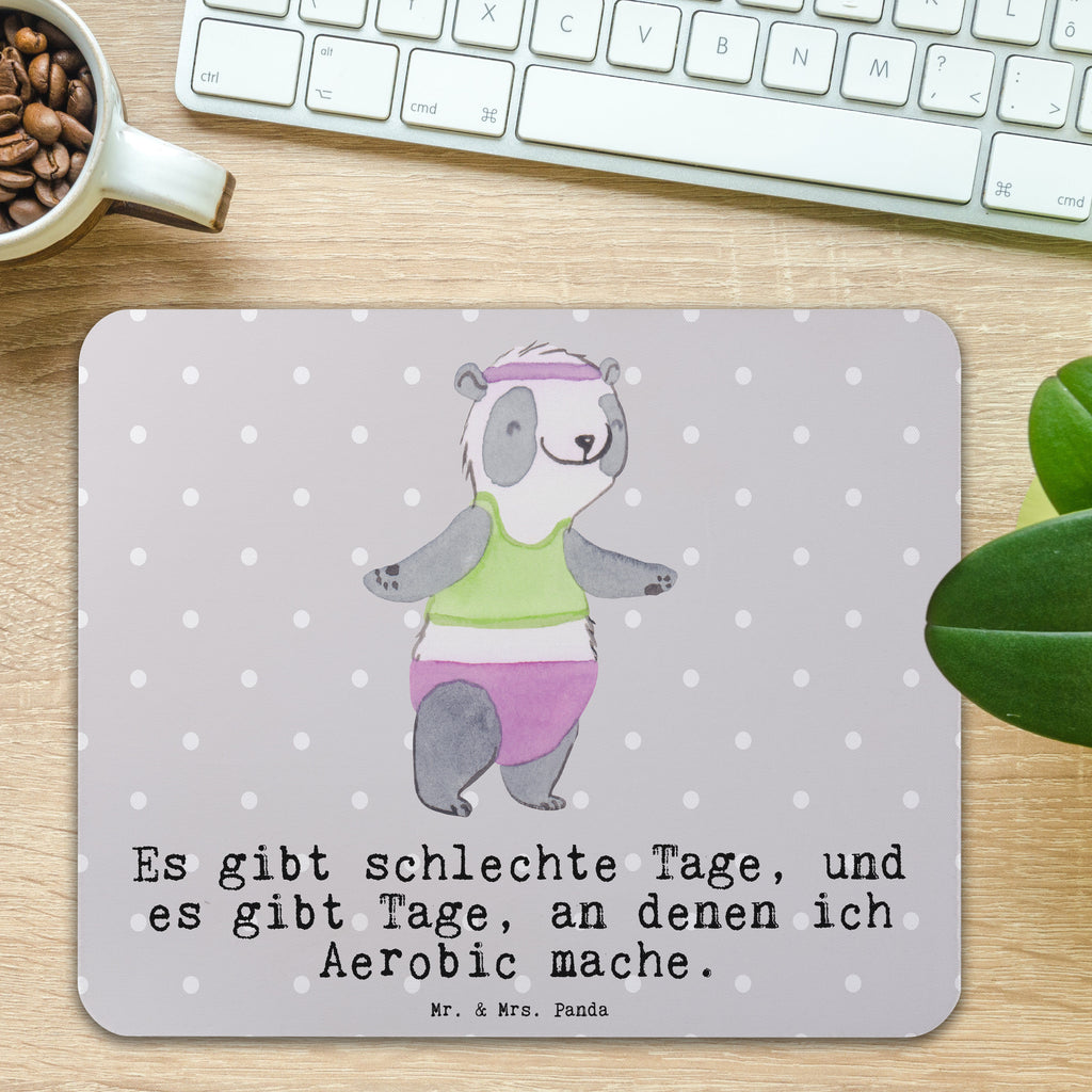 Mauspad Panda Aerobic Tage Mousepad, Computer zubehör, Büroausstattung, PC Zubehör, Arbeitszimmer, Mauspad, Einzigartiges Mauspad, Designer Mauspad, Mausunterlage, Mauspad Büro, Geschenk, Sport, Sportart, Hobby, Schenken, Danke, Dankeschön, Auszeichnung, Gewinn, Sportler, Aerobic, Aerobic Fitness, Fitnessstudio