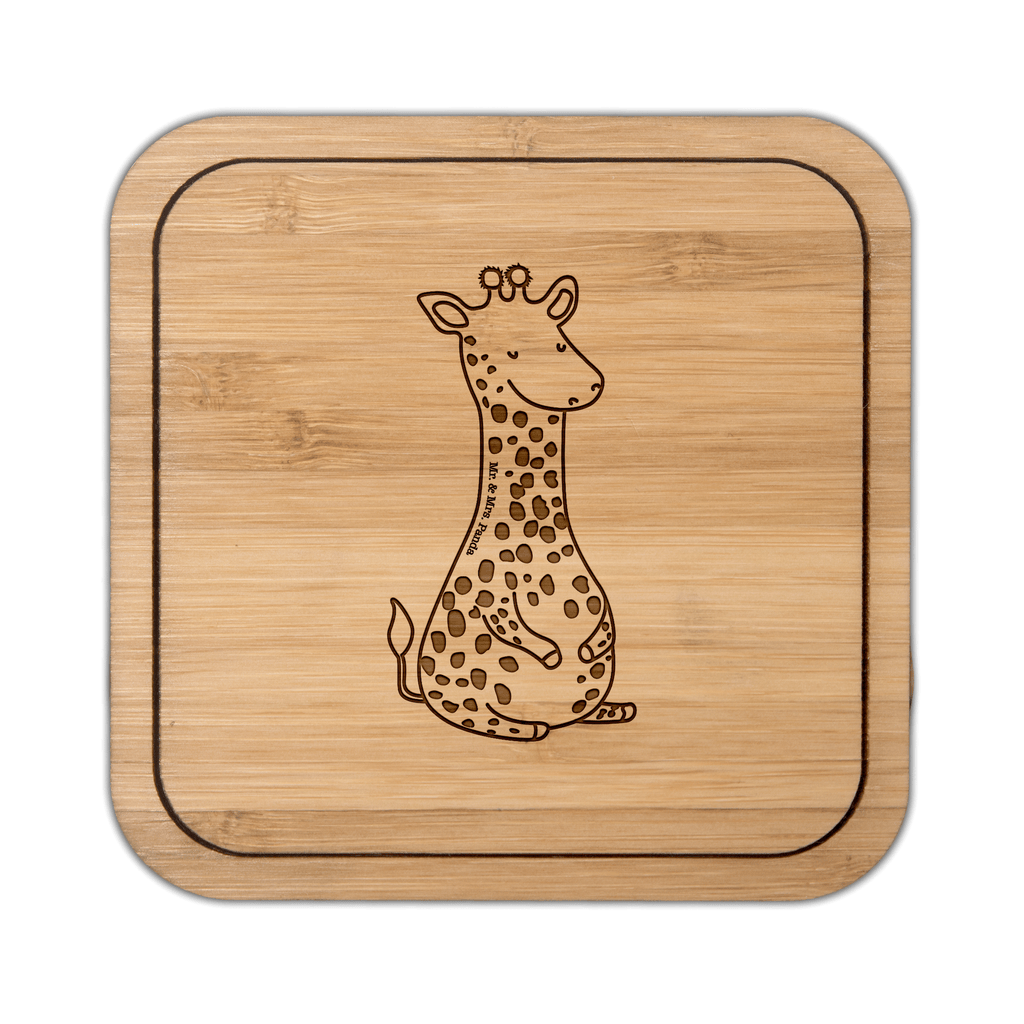 Untersetzer quadratisch Giraffe Zufrieden Untersetzer, Bierdeckel, Glasuntersetzer, Untersetzer Gläser, Getränkeuntersetzer, Afrika, Wildtiere, Giraffe, Zufrieden, Glück, Abenteuer