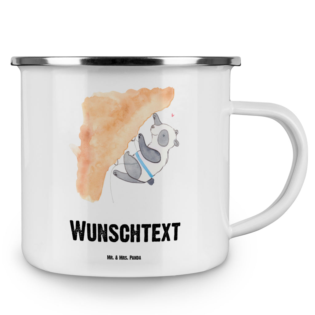 Personalisierte Emaille Tasse Panda Klettern Emaille Tasse personalisiert, Emaille Tasse mit Namen, Campingtasse personalisiert, Namenstasse, Campingtasse bedrucken, Campinggeschirr personalsisert, tasse mit namen, personalisierte tassen, personalisierte tasse, tasse selbst gestalten, tasse bedrucken, tassen bedrucken, Geschenk, Sport, Sportart, Hobby, Schenken, Danke, Dankeschön, Auszeichnung, Gewinn, Sportler, Klettern, Bouldern, Kletterhalle, Klettersport