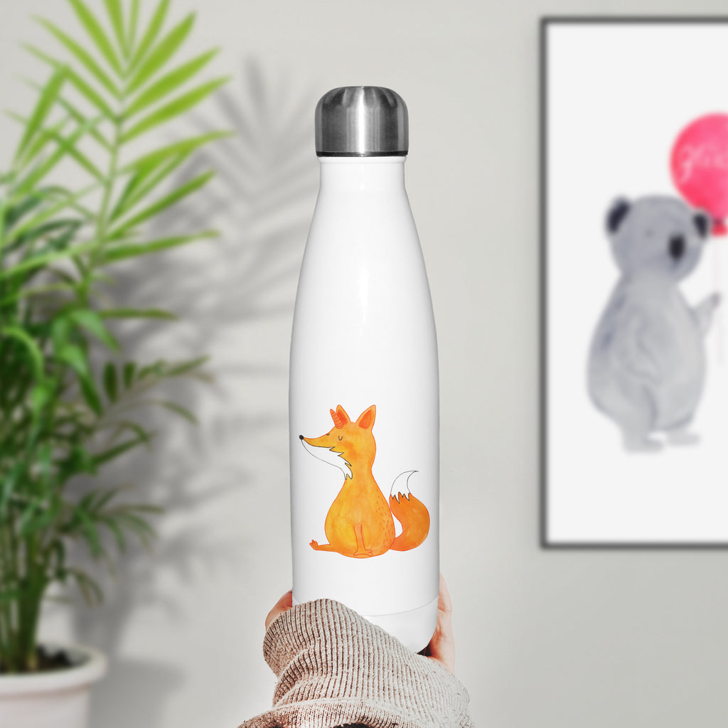 Thermosflasche Fuchshörnchen Wunsch Isolierflasche, Thermoflasche, Trinkflasche, Thermos, Edelstahl, Einhorn, Einhörner, Einhorn Deko, Pegasus, Unicorn, Fuchs, Unicorns, Fuchshörnchen, Fuchshorn, Foxycorn, Füchse