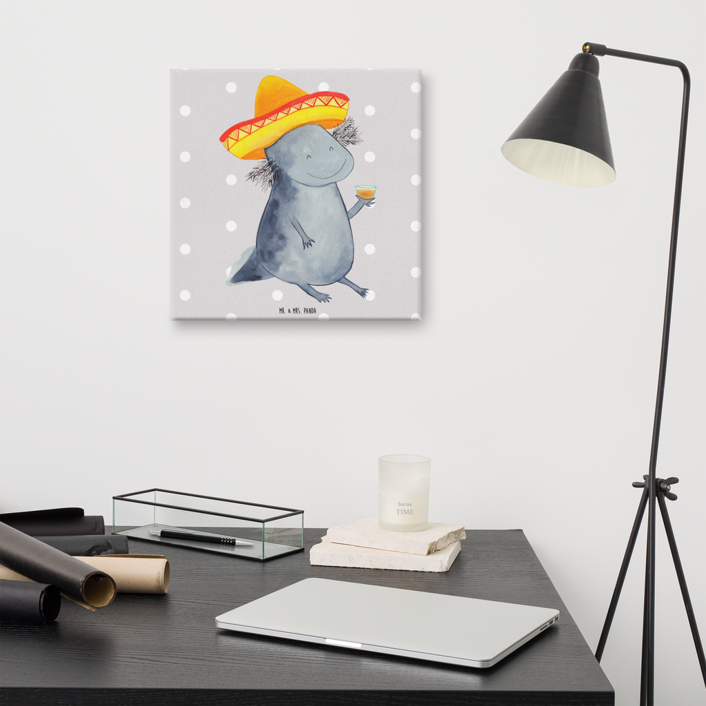 Leinwand Bild Axolotl Tequila Leinwand, Bild, Kunstdruck, Wanddeko, Dekoration, Axolotl, Molch, Mexico, Mexiko, Sombrero, Zitrone, Tequila, Motivation, Spruch, Schwanzlurch, Lurch, Lurche, Axolot, Feuerdrache, Feuersalamander