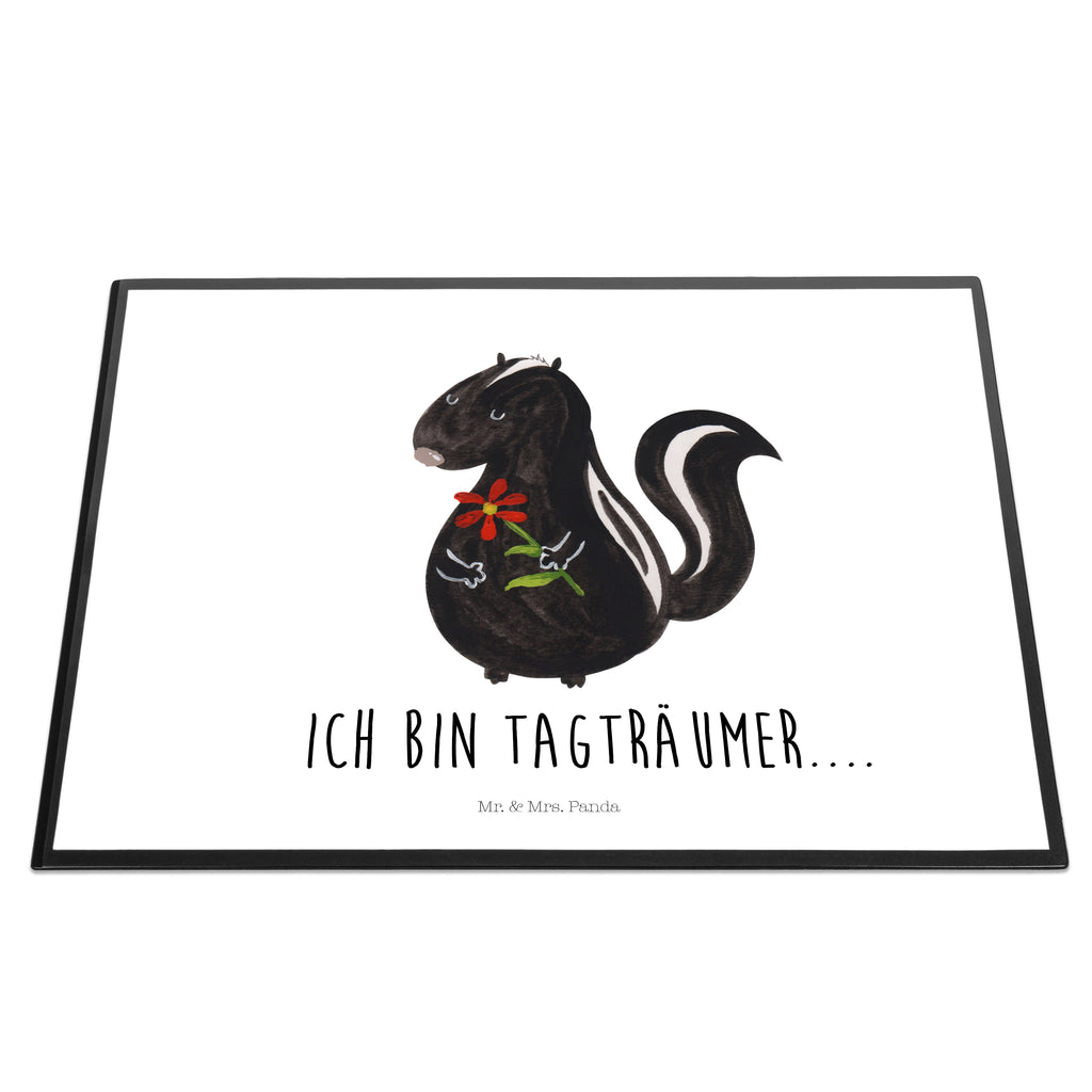 Schreibtischunterlage Stinktier Blume Schreibunterlage, Schreibtischauflage, Bürobedarf, Büroartikel, Schreibwaren, Schreibtisch Unterlagen, Schreibtischunterlage Groß, Stinktier, Skunk, Wildtier, Raubtier, Stinker, Stinki, Tagträumer, verträumt, Dreams, Träume