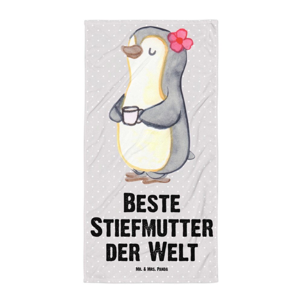 XL Badehandtuch Pinguin Beste Stiefmutter der Welt Handtuch, Badetuch, Duschtuch, Strandtuch, Saunatuch, für, Dankeschön, Geschenk, Schenken, Geburtstag, Geburtstagsgeschenk, Geschenkidee, Danke, Bedanken, Mitbringsel, Freude machen, Geschenktipp, Stiefmutter, Stief Mutter, Stiefmama, Mami, Mutter, Muttertag, Mutti, Mama, Tochter, Sohn, Beste