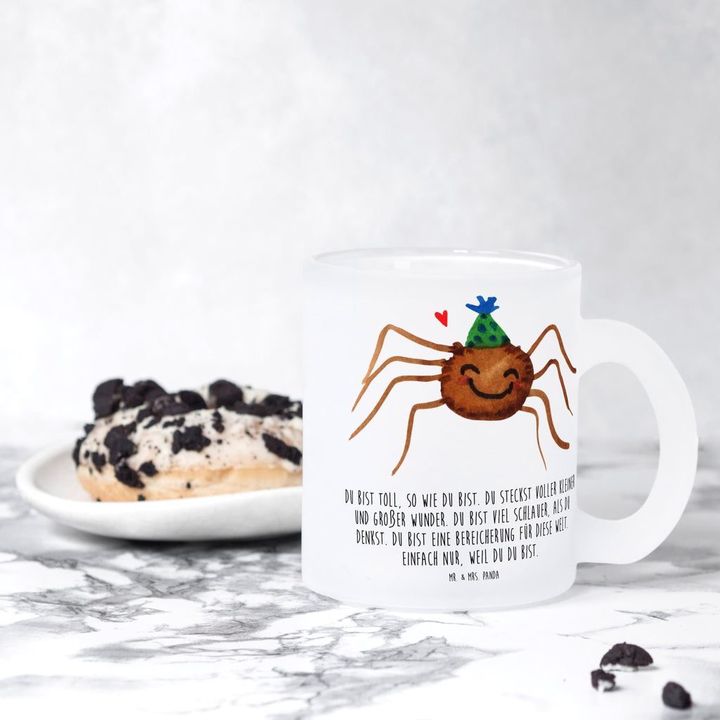 Teetasse Spinne Agathe Party Teetasse, Teeglas, Teebecher, Tasse mit Henkel, Tasse, Glas Teetasse, Teetasse aus Glas, Spinne Agathe, Spinne, Agathe, Videos, Merchandise, Selbstliebe, Wunder, Motivation, Glück