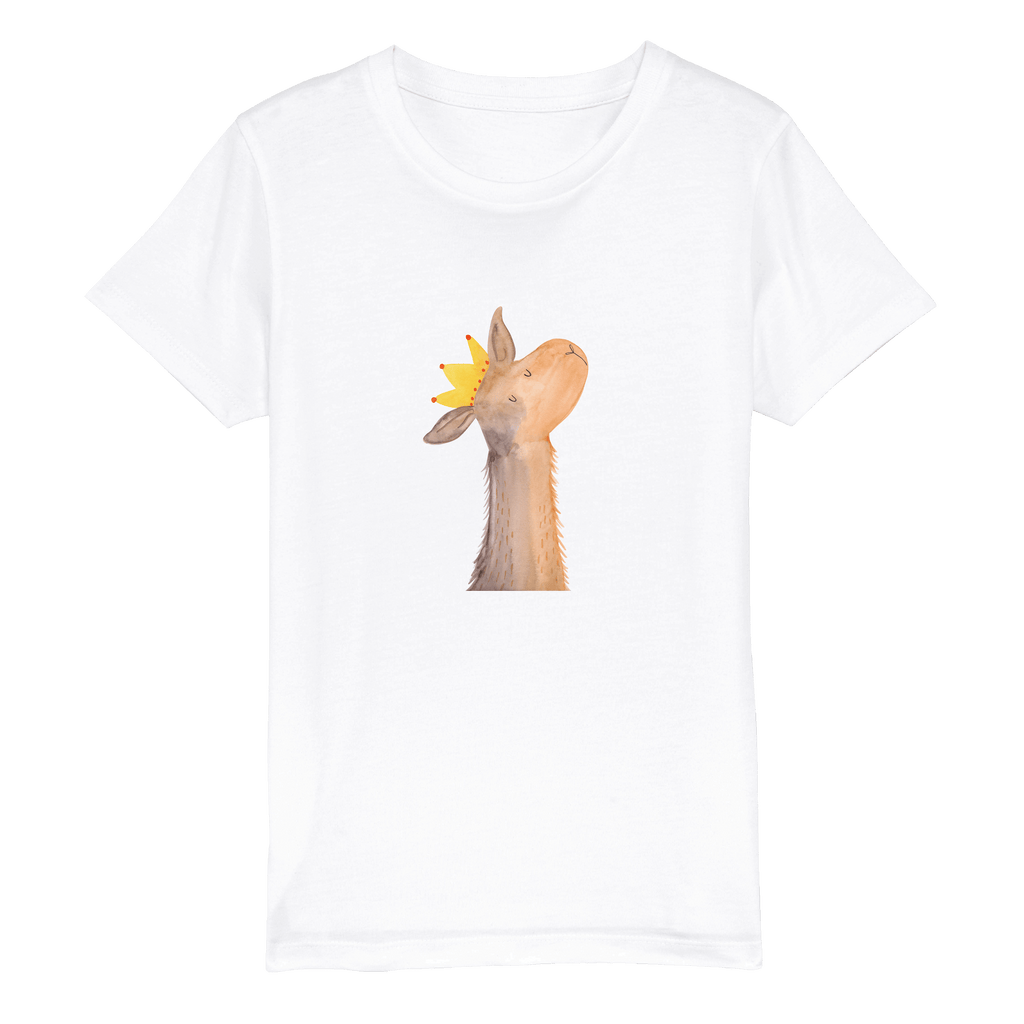 Organic Kinder T-Shirt Lamakopf König Kinder T-Shirt, Kinder T-Shirt Mädchen, Kinder T-Shirt Jungen, Lama, Alpaka, Lamas, König, Königin, Freundin, Mama, Papa, Büro Kollege, Kollegin, Chef, Vorgesetzter, Abi, Abitur