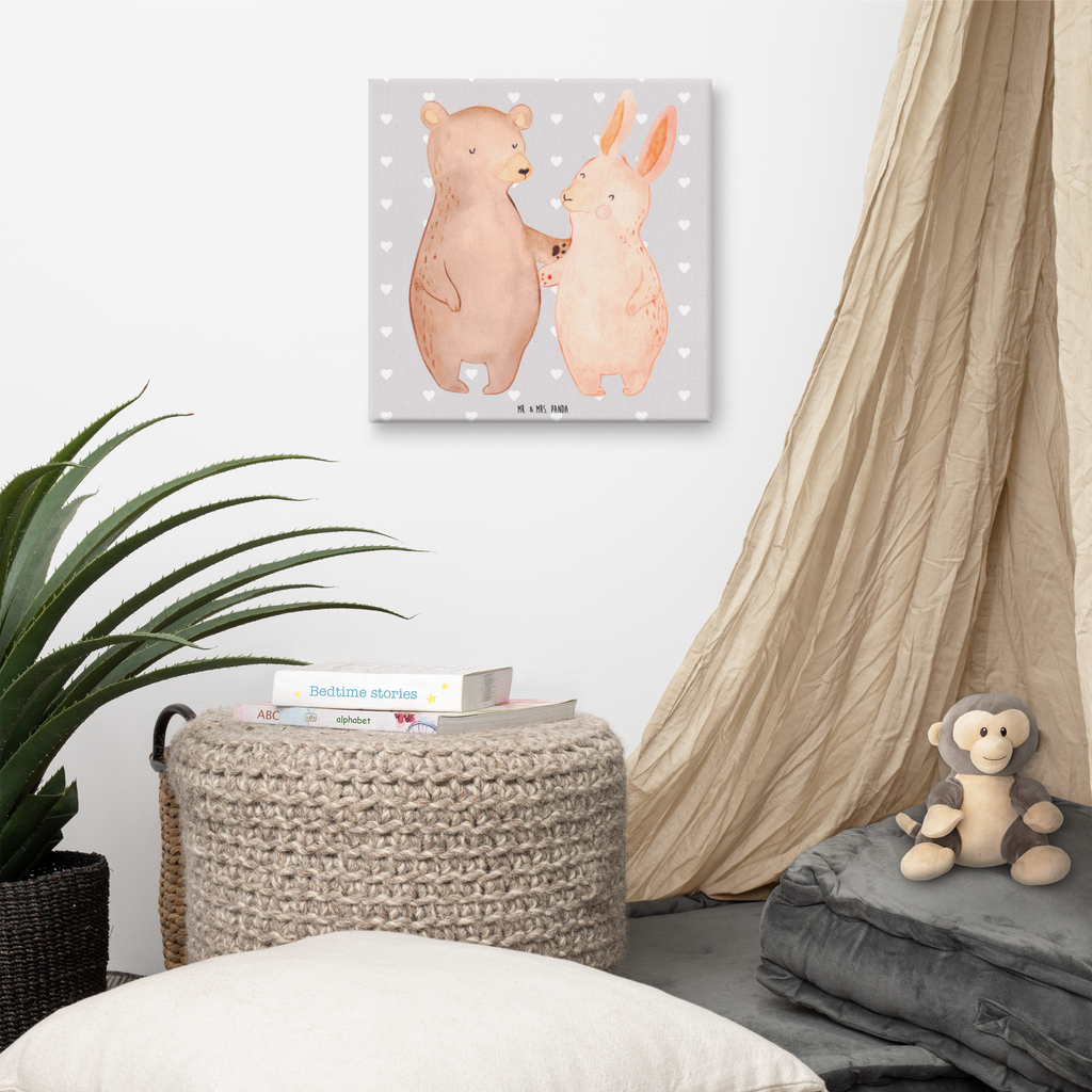 Leinwand Bild Bär und Hase Umarmen Leinwand, Bild, Kunstdruck, Wanddeko, Dekoration, Liebe, Partner, Freund, Freundin, Ehemann, Ehefrau, Heiraten, Verlobung, Heiratsantrag, Liebesgeschenk, Jahrestag, Hocheitstag, Freunde, bester Freund, Hase, Bär, Bärchen, best friends