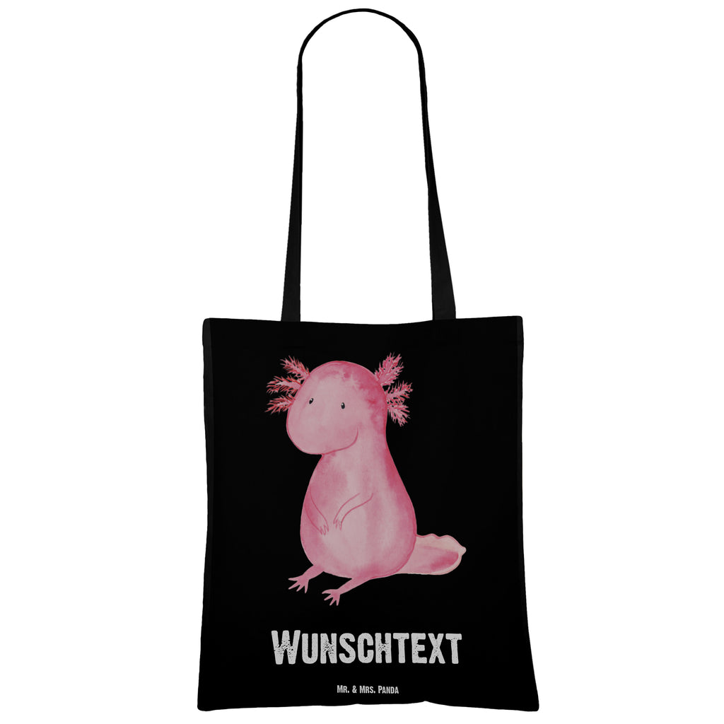 Personalisierte Tragetasche Axolotl Personalisierte Beuteltasche, Personalisierter Beutel, Personalisierte Einkaufstasche, Personalisierter Jutebeutel, Personalisierter Stoffbeutel, Tragetasche mit Namen, Einkaufstasche mit Namen, Stoffbeutel mit Namen, Personalisierte Tasche, Personalisierte Jutetasche, Personalisierte Kindergartentasche, Axolotl, Molch, Axolot, vergnügt, fröhlich, zufrieden, Lebensstil, Weisheit, Lebensweisheit, Liebe, Freundin