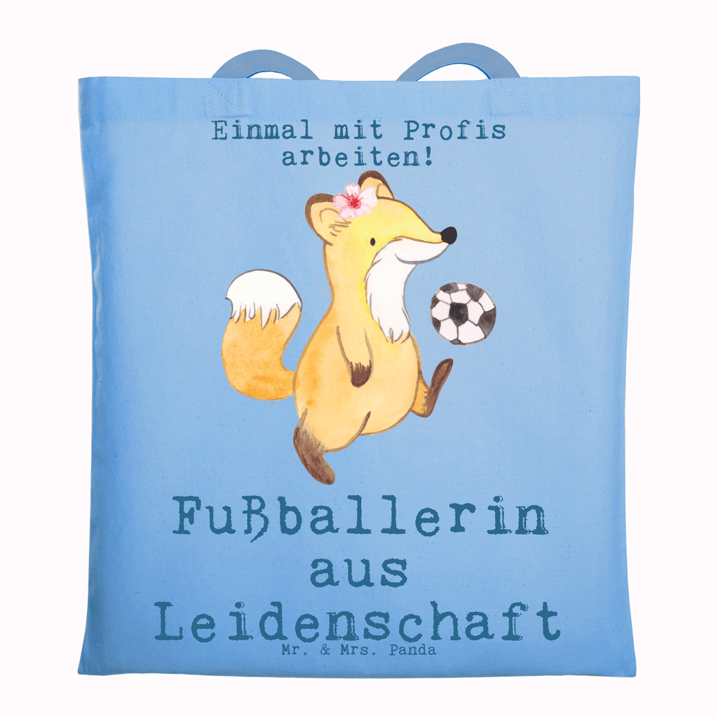 Tragetasche Fußballerin aus Leidenschaft Beuteltasche, Beutel, Einkaufstasche, Jutebeutel, Stoffbeutel, Tasche, Shopper, Umhängetasche, Strandtasche, Schultertasche, Stofftasche, Tragetasche, Badetasche, Jutetasche, Einkaufstüte, Laptoptasche, Beruf, Ausbildung, Jubiläum, Abschied, Rente, Kollege, Kollegin, Geschenk, Schenken, Arbeitskollege, Mitarbeiter, Firma, Danke, Dankeschön, Fußballerin, Fußballspielerin, Profi Fußballerin, Fußballspiel, Glücksbringer