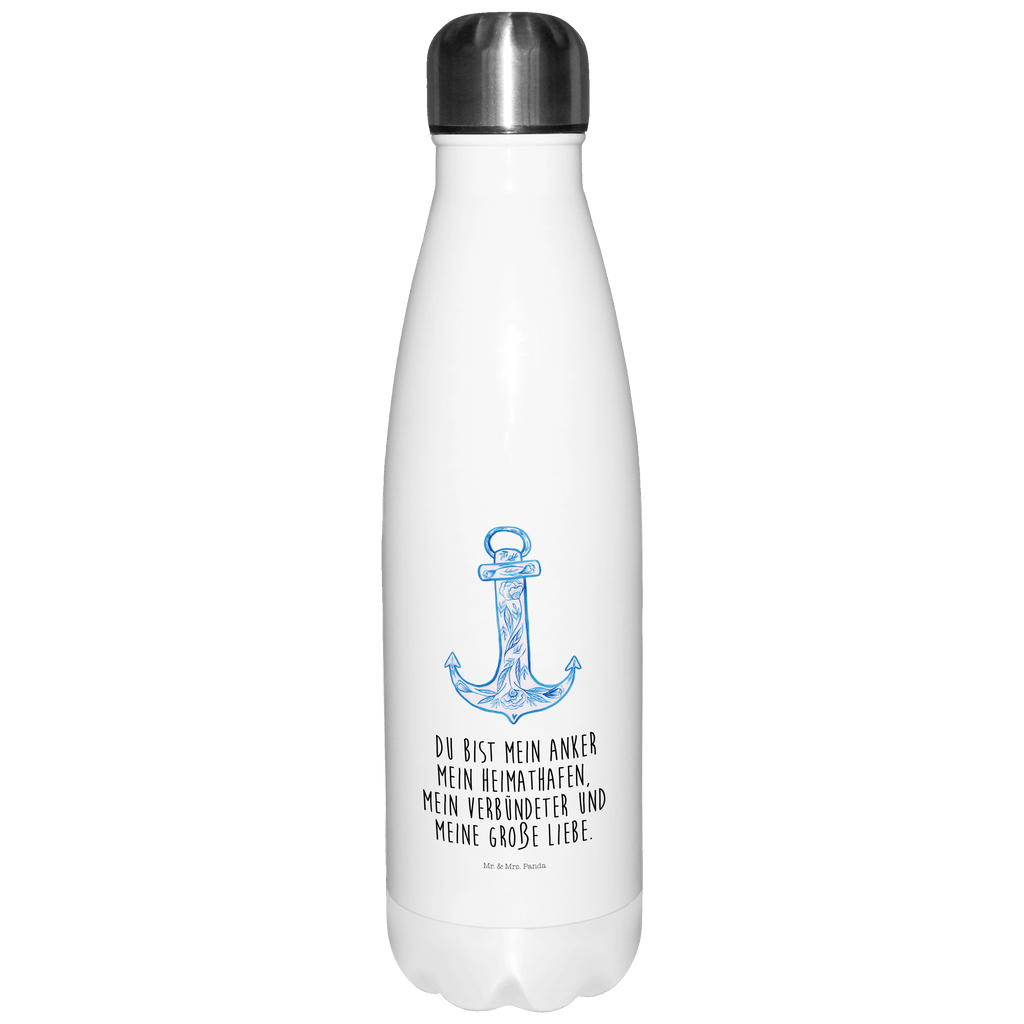 Thermosflasche Anker Blau Isolierflasche, Thermoflasche, Trinkflasche, Thermos, Edelstahl, Tiermotive, Gute Laune, lustige Sprüche, Tiere