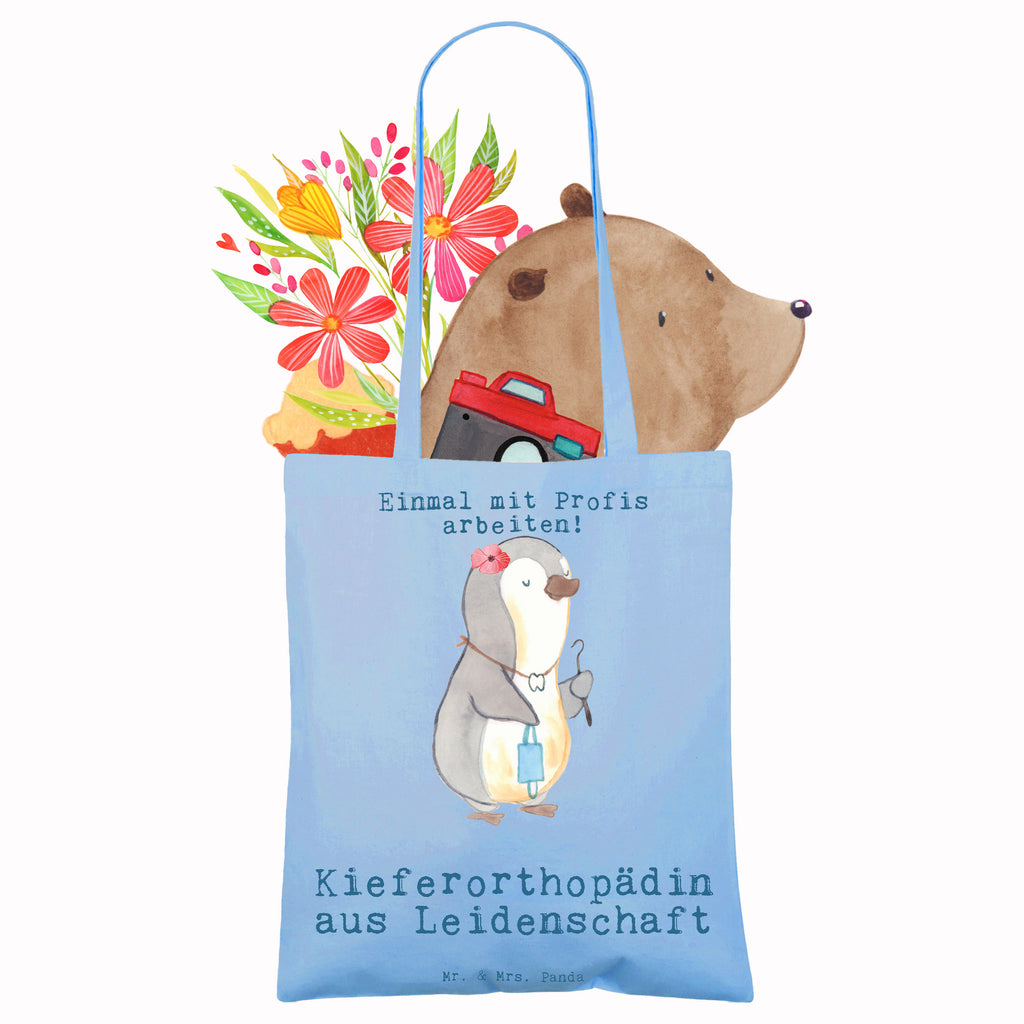 Tragetasche Kieferorthopädin aus Leidenschaft Beuteltasche, Beutel, Einkaufstasche, Jutebeutel, Stoffbeutel, Tasche, Shopper, Umhängetasche, Strandtasche, Schultertasche, Stofftasche, Tragetasche, Badetasche, Jutetasche, Einkaufstüte, Laptoptasche, Beruf, Ausbildung, Jubiläum, Abschied, Rente, Kollege, Kollegin, Geschenk, Schenken, Arbeitskollege, Mitarbeiter, Firma, Danke, Dankeschön