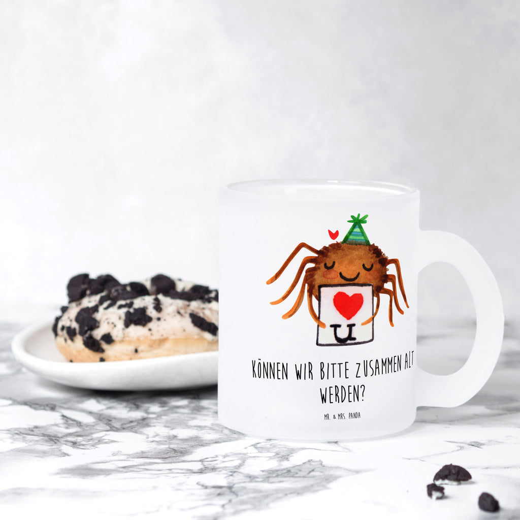 Teetasse Spinne Agathe Brief Teetasse, Teeglas, Teebecher, Tasse mit Henkel, Tasse, Glas Teetasse, Teetasse aus Glas, Spinne Agathe, Spinne, Agathe, Videos, Merchandise, Liebesbeweis, Ich Liebe dich, Heiratsantrag, Verliebt, Liebespaar, Liebesgeschenk, Treuebeweis, Treuetest