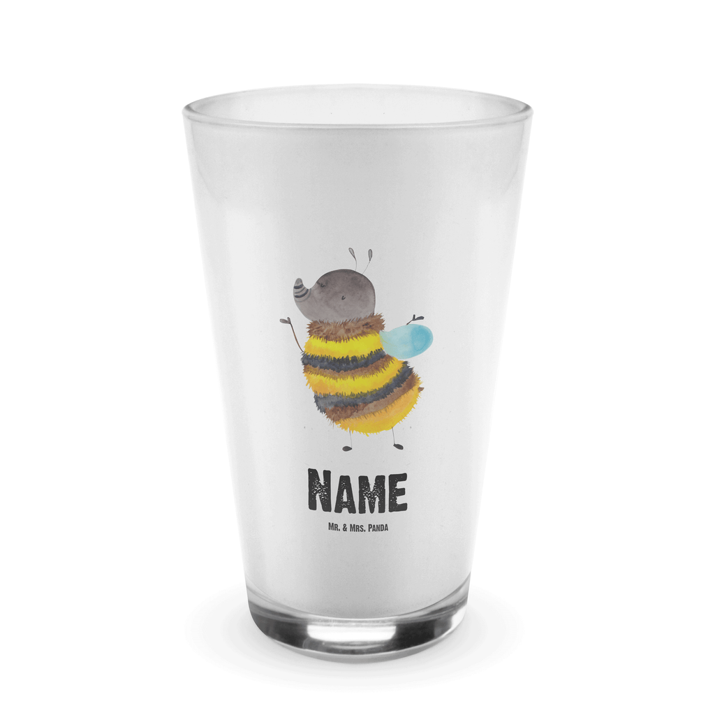 Personalisiertes Glas Hummel flauschig Bedrucktes Glas, Glas mit Namen, Namensglas, Glas personalisiert, Name, Bedrucken, Tiermotive, Gute Laune, lustige Sprüche, Tiere, Hummel, Flauschig, Biene, Blume, Natur