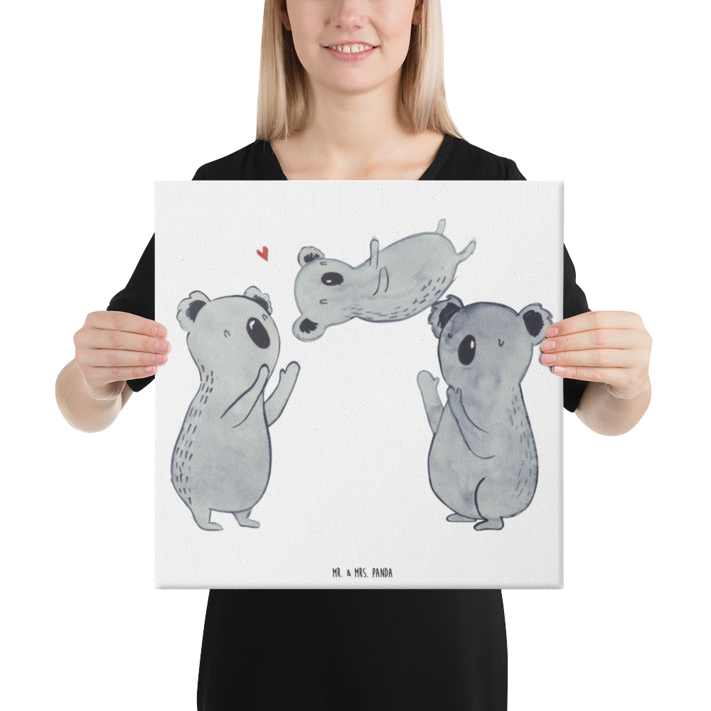 Leinwand Bild Koala Feiern Sich Leinwand, Bild, Kunstdruck, Wanddeko, Dekoration, Geburtstag, Geburtstagsgeschenk, Geschenk, Koala, Familie, Kind, Eltern, Herz, Liebe