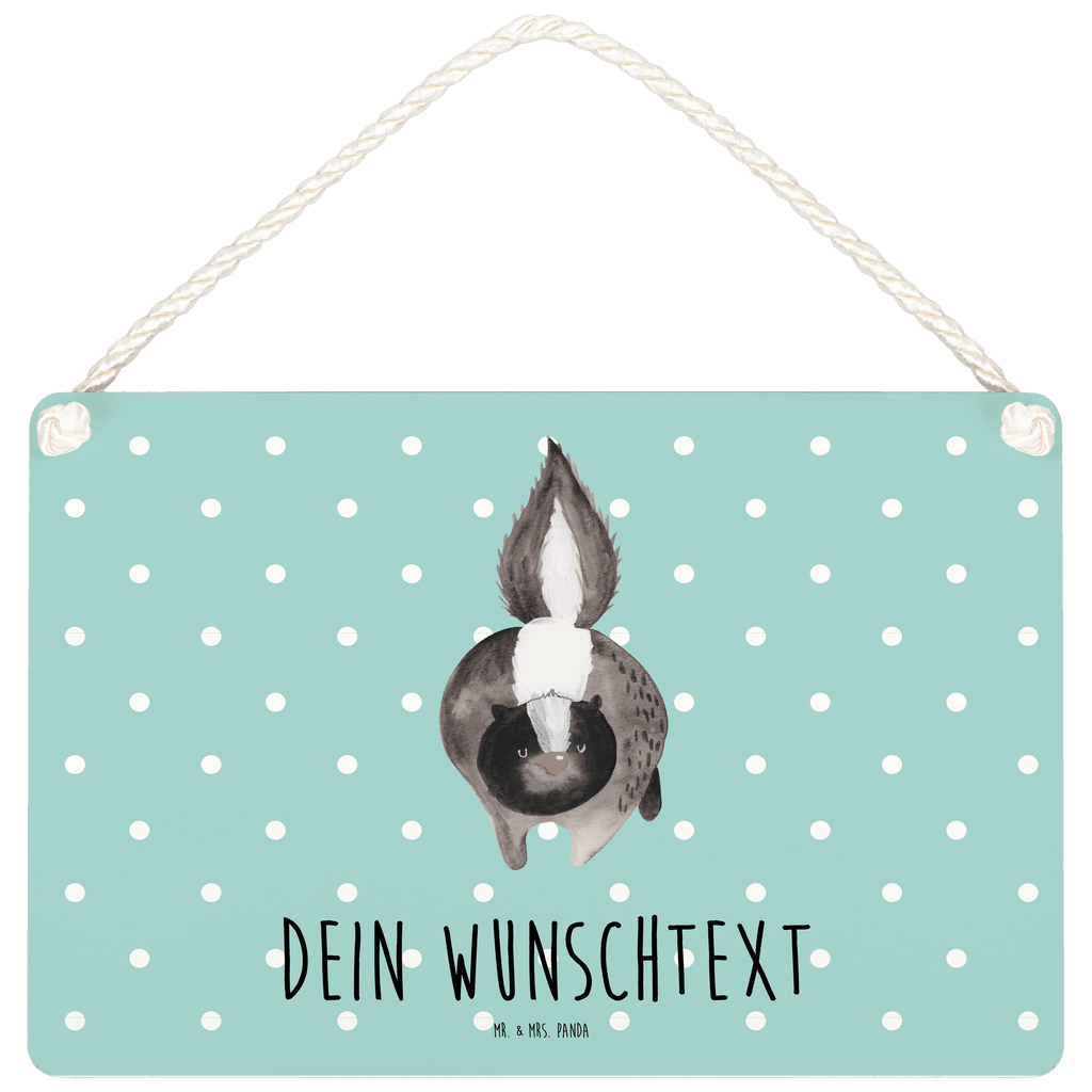 Personalisiertes Deko Schild Stinktier Angriff Dekoschild, Deko Schild, Schild, Tür Schild, Türschild, Holzschild, Wandschild, Wanddeko, Stinktier, Skunk, Wildtier, Raubtier, Stinker, Stinki, wütend, Drohung