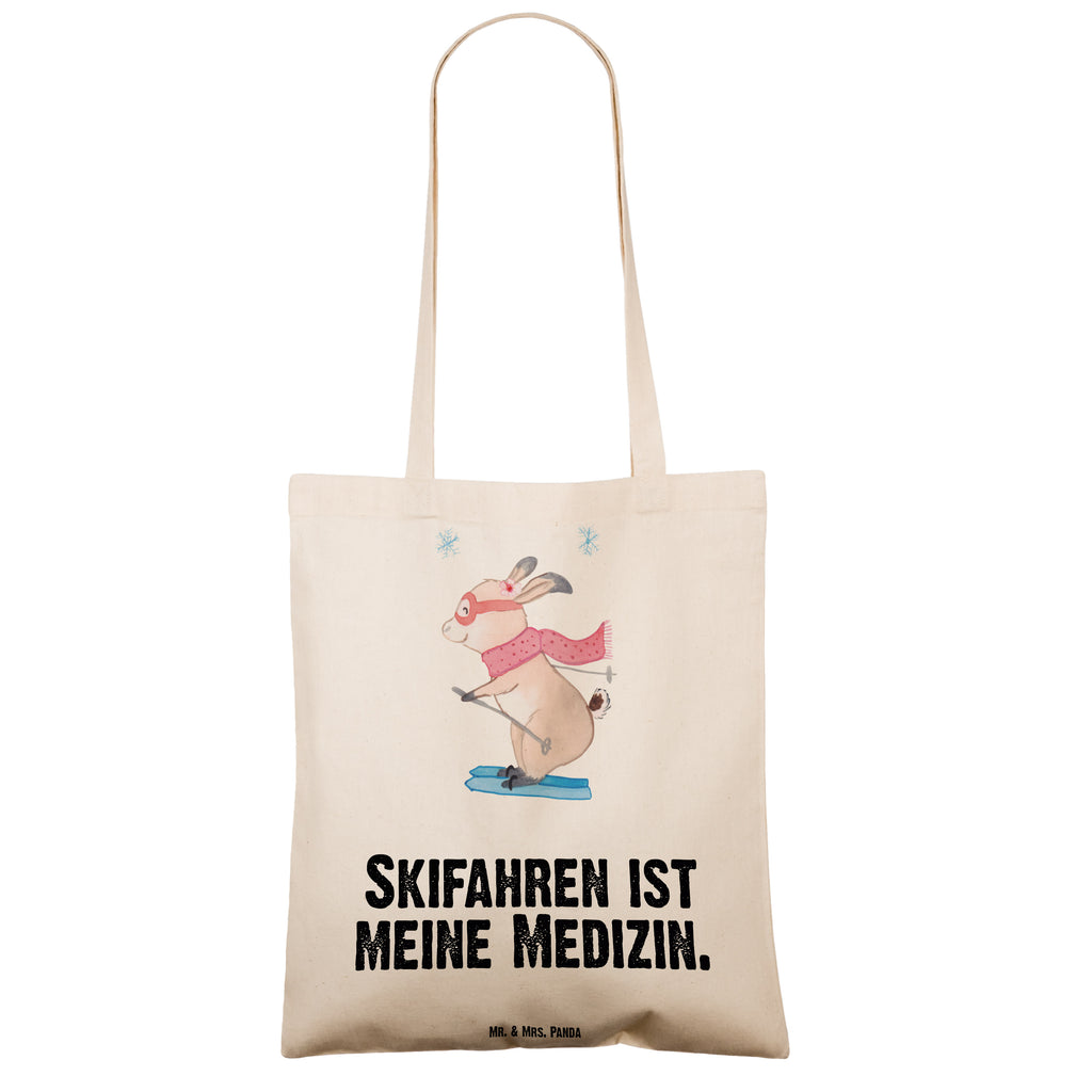 Tragetasche Hase Skifahren Beuteltasche, Beutel, Einkaufstasche, Jutebeutel, Stoffbeutel, Tasche, Shopper, Umhängetasche, Strandtasche, Schultertasche, Stofftasche, Tragetasche, Badetasche, Jutetasche, Einkaufstüte, Laptoptasche, Geschenk, Sport, Sportart, Hobby, Schenken, Danke, Dankeschön, Auszeichnung, Gewinn, Sportler, Ski fahren, Skifahren, Skisport, Skiwettbewerb, Skirennen