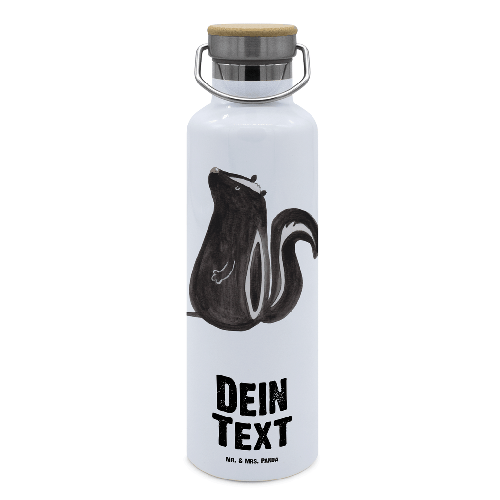 Personalisierte Trinkflasche Stinktier sitzend Personalisierte Trinkflasche, Trinkflasche mit Namen, Trinkflasche bedrucken, Flasche personalisiert, Trinkflasch mit Aufdruck, Trinkflasche Werbegeschenk, Namensaufdruck Trinkflasche, Sportflasche personalisiert, Trinkflasche Sport, Stinktier, Skunk, Wildtier, Raubtier, Stinker, Stinki, Spruch, Büro, Recht, Besserwisser