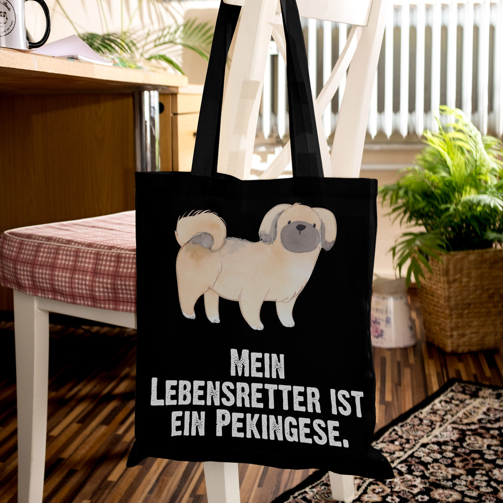 Tragetasche Pekingese Lebensretter Beuteltasche, Beutel, Einkaufstasche, Jutebeutel, Stoffbeutel, Tasche, Shopper, Umhängetasche, Strandtasche, Schultertasche, Stofftasche, Tragetasche, Badetasche, Jutetasche, Einkaufstüte, Laptoptasche, Hund, Hunderasse, Rassehund, Hundebesitzer, Geschenk, Tierfreund, Schenken, Welpe, Pekingese, Pekinese, Peking-Palasthund