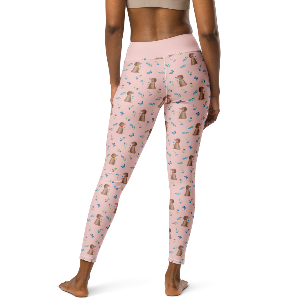 Yogahose Hund Blume Muster Yogapants, Yogaleggings, Yogaleggins, Yogahose Damen, Yogahose, Frauen, Yogahose Mädchen, Yogahose Kinder, Yogahose Herren, Yogahose Männer, Hund, Hundemotiv, Haustier, Hunderasse, Tierliebhaber, Hundebesitzer, Sprüche, Hunde, Frauchen, Hundeliebe