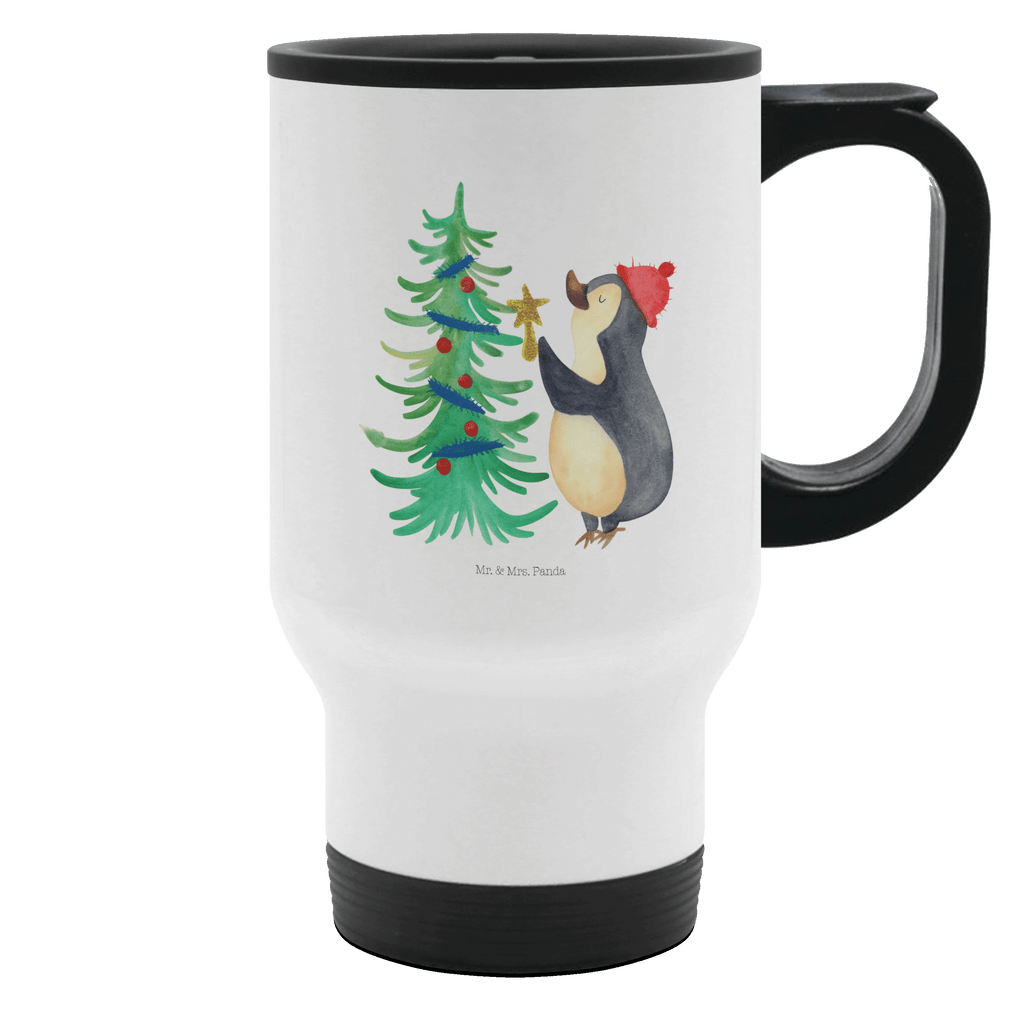 Thermobecher Pinguin Weihnachtsbaum Thermobecher, To Go Becher, Thermotasse, Kaffeebecher, Isolierbecher, Thermobecher To Go, Warmhaltetasse, Edelstahlbecher, Reisebecher, Tasse mit Deckel, Thermobecher für 400 ml, Kaffeetasse zum Mitnehmen, Tasse zum Mitnehmen, Spülmaschinenfest, Winter, Weihnachten, Weihnachtsdeko, Nikolaus, Advent, Heiligabend, Wintermotiv, Pinguin