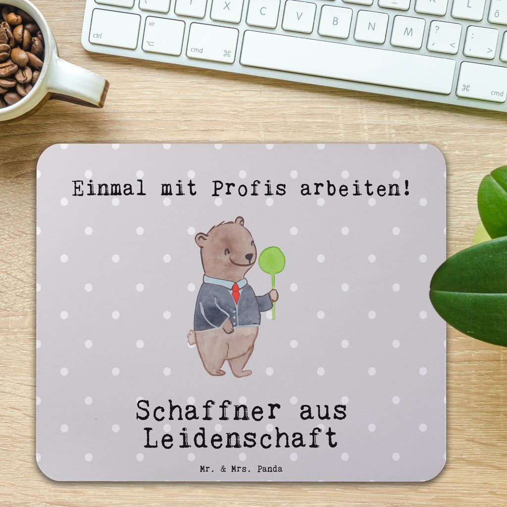 Mauspad Schaffner aus Leidenschaft Mousepad, Computer zubehör, Büroausstattung, PC Zubehör, Arbeitszimmer, Mauspad, Einzigartiges Mauspad, Designer Mauspad, Mausunterlage, Mauspad Büro, Beruf, Ausbildung, Jubiläum, Abschied, Rente, Kollege, Kollegin, Geschenk, Schenken, Arbeitskollege, Mitarbeiter, Firma, Danke, Dankeschön