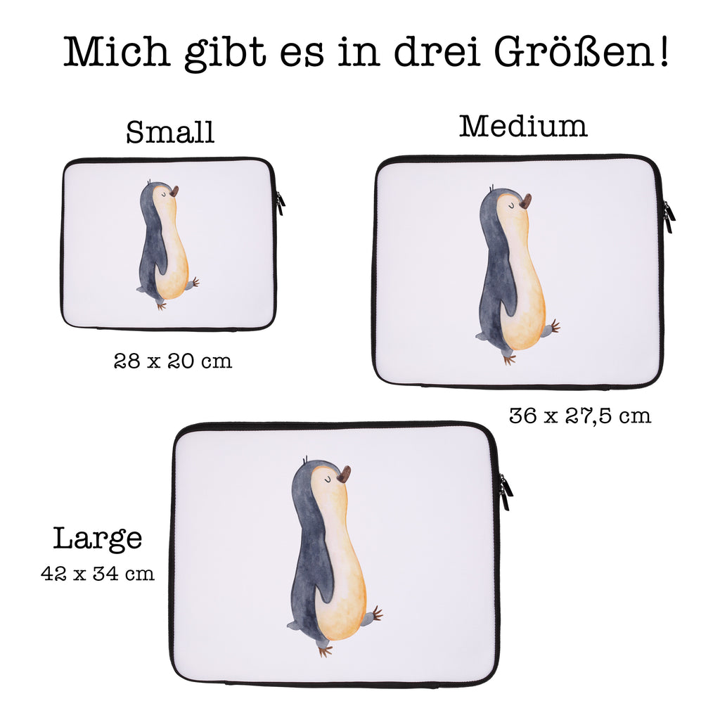 Notebook Tasche Pinguin marschieren Notebook Tasche, Laptop, Computertasche, Tasche, Notebook-Tasche, Notebook-Reisehülle, Notebook Schutz, Pinguin, Pinguine, Frühaufsteher, Langschläfer, Bruder, Schwester, Familie