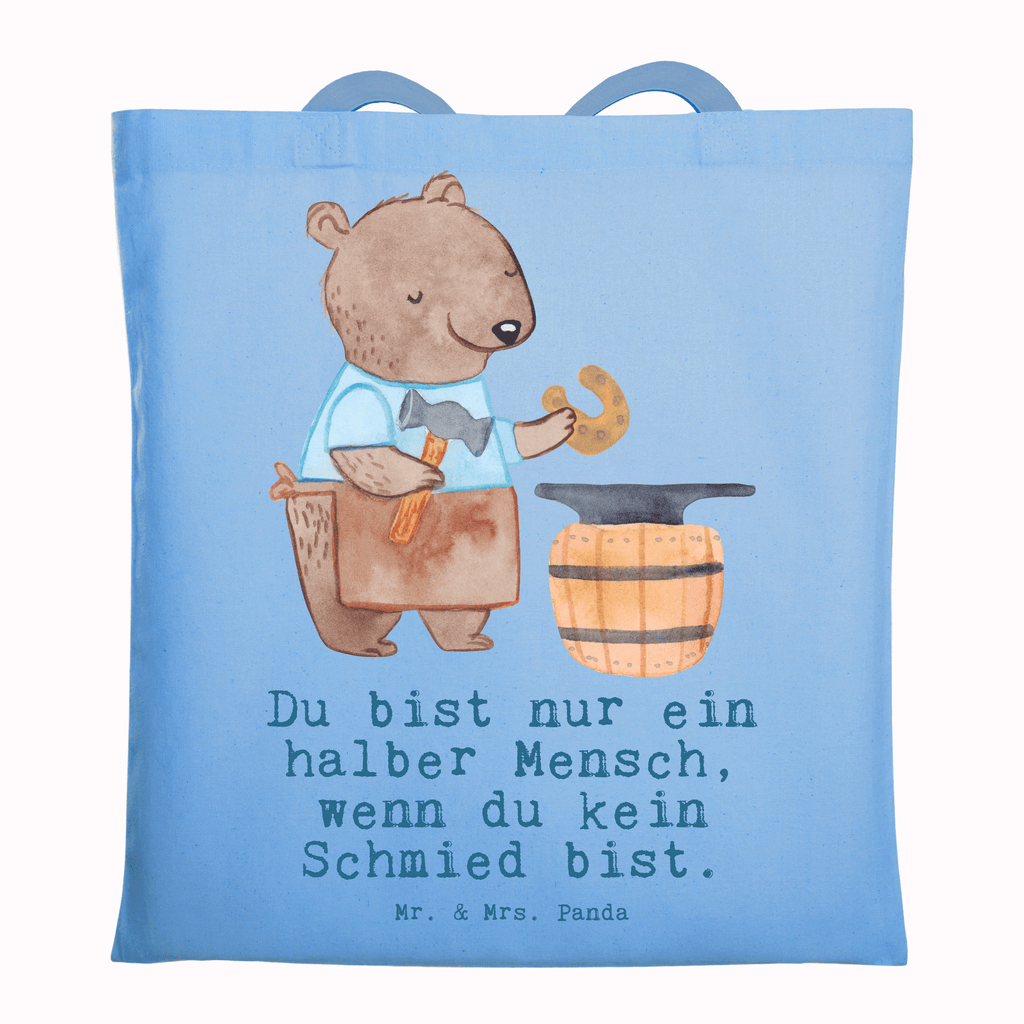 Tragetasche Schmied mit Herz Beuteltasche, Beutel, Einkaufstasche, Jutebeutel, Stoffbeutel, Tasche, Shopper, Umhängetasche, Strandtasche, Schultertasche, Stofftasche, Tragetasche, Badetasche, Jutetasche, Einkaufstüte, Laptoptasche, Beruf, Ausbildung, Jubiläum, Abschied, Rente, Kollege, Kollegin, Geschenk, Schenken, Arbeitskollege, Mitarbeiter, Firma, Danke, Dankeschön