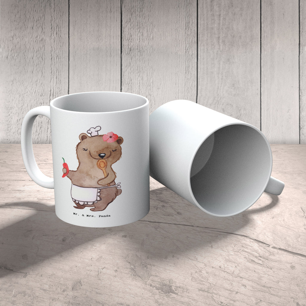 Tasse Köchin mit Herz Tasse, Kaffeetasse, Teetasse, Becher, Kaffeebecher, Teebecher, Keramiktasse, Porzellantasse, Büro Tasse, Geschenk Tasse, Tasse Sprüche, Tasse Motive, Beruf, Ausbildung, Jubiläum, Abschied, Rente, Kollege, Kollegin, Geschenk, Schenken, Arbeitskollege, Mitarbeiter, Firma, Danke, Dankeschön, Köchin, Chefköchin, Küchenchefin, Küchenmeisterin, Schiffsköchin, Sterneköchin, Fernsehköchin, Restaurant