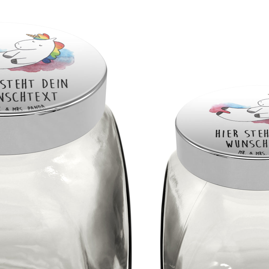 Personalisiertes Bonbonglas Einhorn Wolke 7 Vorratsdose, Vorratsbehälter, Süßigkeitenglas, Süßigkeitendose, Kaffeedose, Müslidose, Teedose, Keksbehälter, Keksedose, Glasdose, Glasbälter, Vorratsglas, Küchenbehälter, Aufbewahrungsdose, Aufbewahungsglas, Gewürzdose, Küchenorganizer, Snackdose, Einhorn, Einhörner, Einhorn Deko, Pegasus, Unicorn, verliebt, Menschen, witzig, lustig, Geschenk, Glaube, Realität, Lächeln