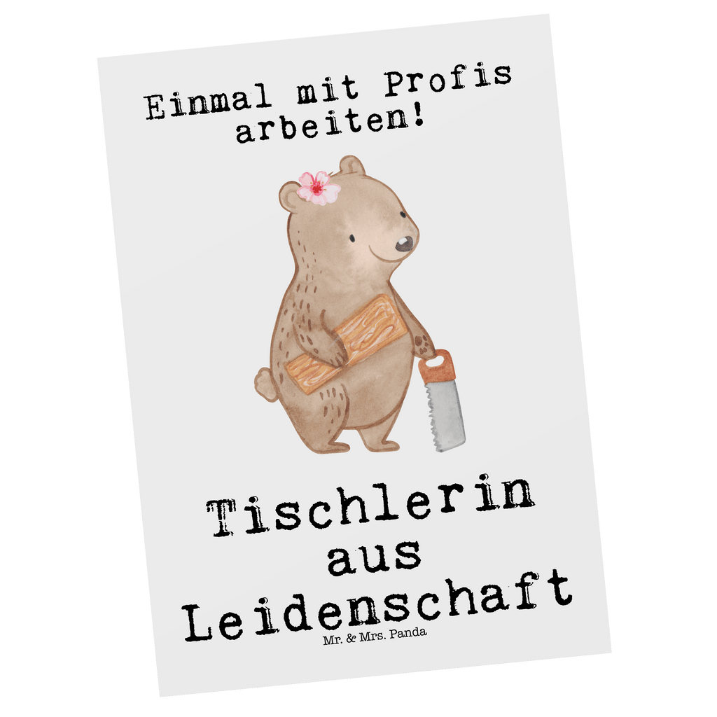 Postkarte Tischlerin aus Leidenschaft Postkarte, Karte, Geschenkkarte, Grußkarte, Einladung, Ansichtskarte, Geburtstagskarte, Einladungskarte, Dankeskarte, Ansichtskarten, Einladung Geburtstag, Einladungskarten Geburtstag, Beruf, Ausbildung, Jubiläum, Abschied, Rente, Kollege, Kollegin, Geschenk, Schenken, Arbeitskollege, Mitarbeiter, Firma, Danke, Dankeschön