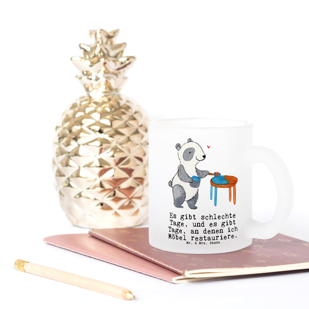 Teetasse Panda Möbel restaurieren Teetasse, Teeglas, Teebecher, Tasse mit Henkel, Tasse, Glas Teetasse, Teetasse aus Glas, Geschenk, Sport, Sportart, Hobby, Schenken, Danke, Dankeschön, Auszeichnung, Gewinn, Sportler, Möbel restaurieren, antike Möbel restaurieren, Handwerk, Restaurator