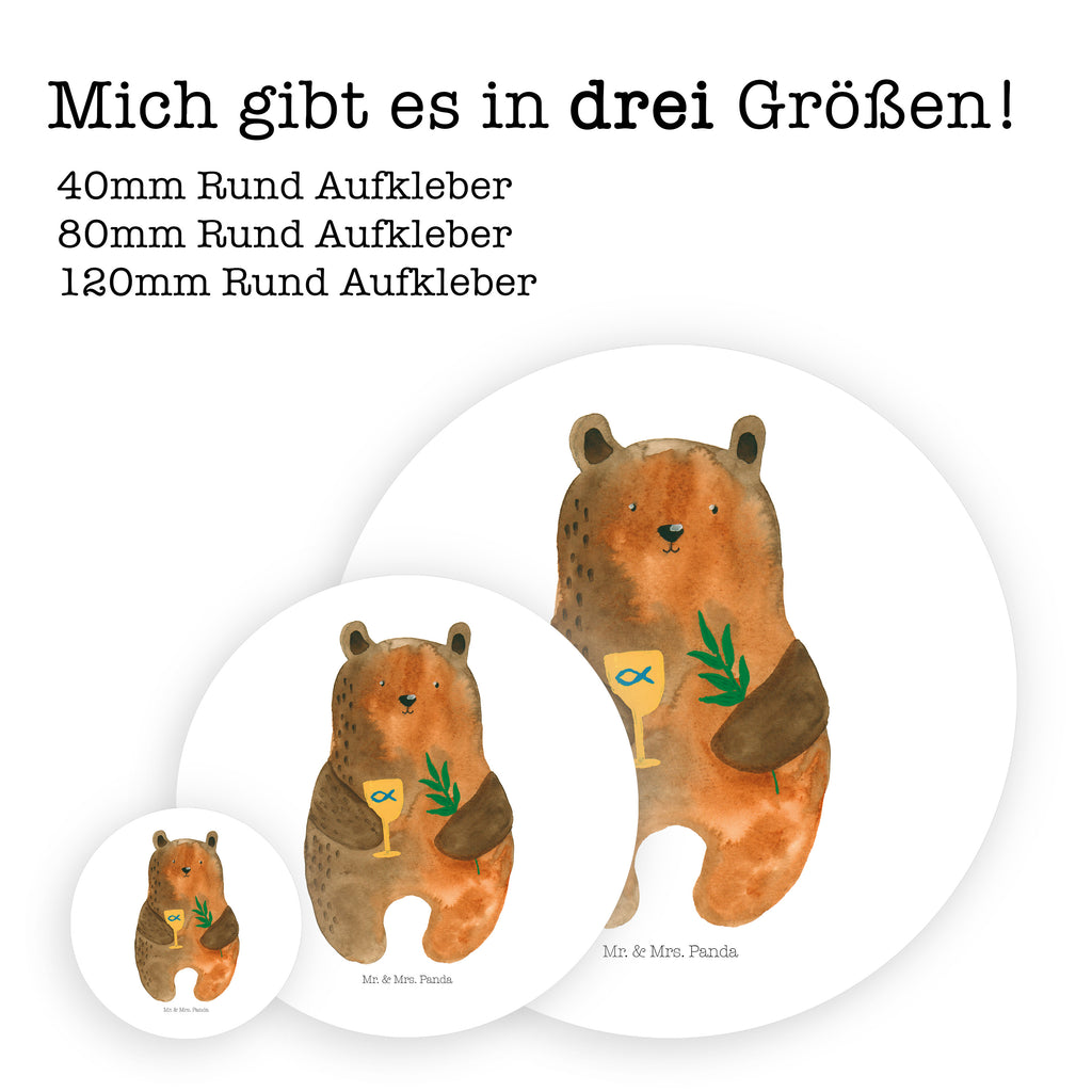 Rund Aufkleber Konfirmation-Bär Sticker, Aufkleber, Etikett, Bär, Teddy, Teddybär, Konfirmation, Kirche, evangelisch, Gottesdienst