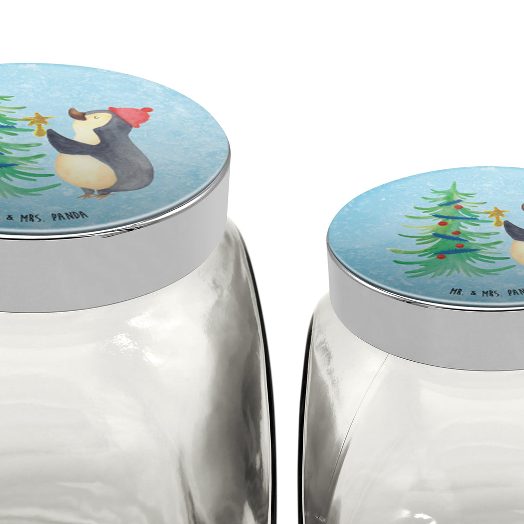 Bonbonglas Pinguin Weihnachtsbaum Vorratsdose, Vorratsbehälter, Süßigkeitenglas, Süßigkeitendose, Kaffeedose, Müslidose, Teedose, Keksbehälter, Keksedose, Glasdose, Glasbälter, Vorratsglas, Küchenbehälter, Aufbewahrungsdose, Aufbewahungsglas, Gewürzdose, Küchenorganizer, Snackdose, Winter, Weihnachten, Weihnachtsdeko, Nikolaus, Advent, Heiligabend, Wintermotiv, Pinguin