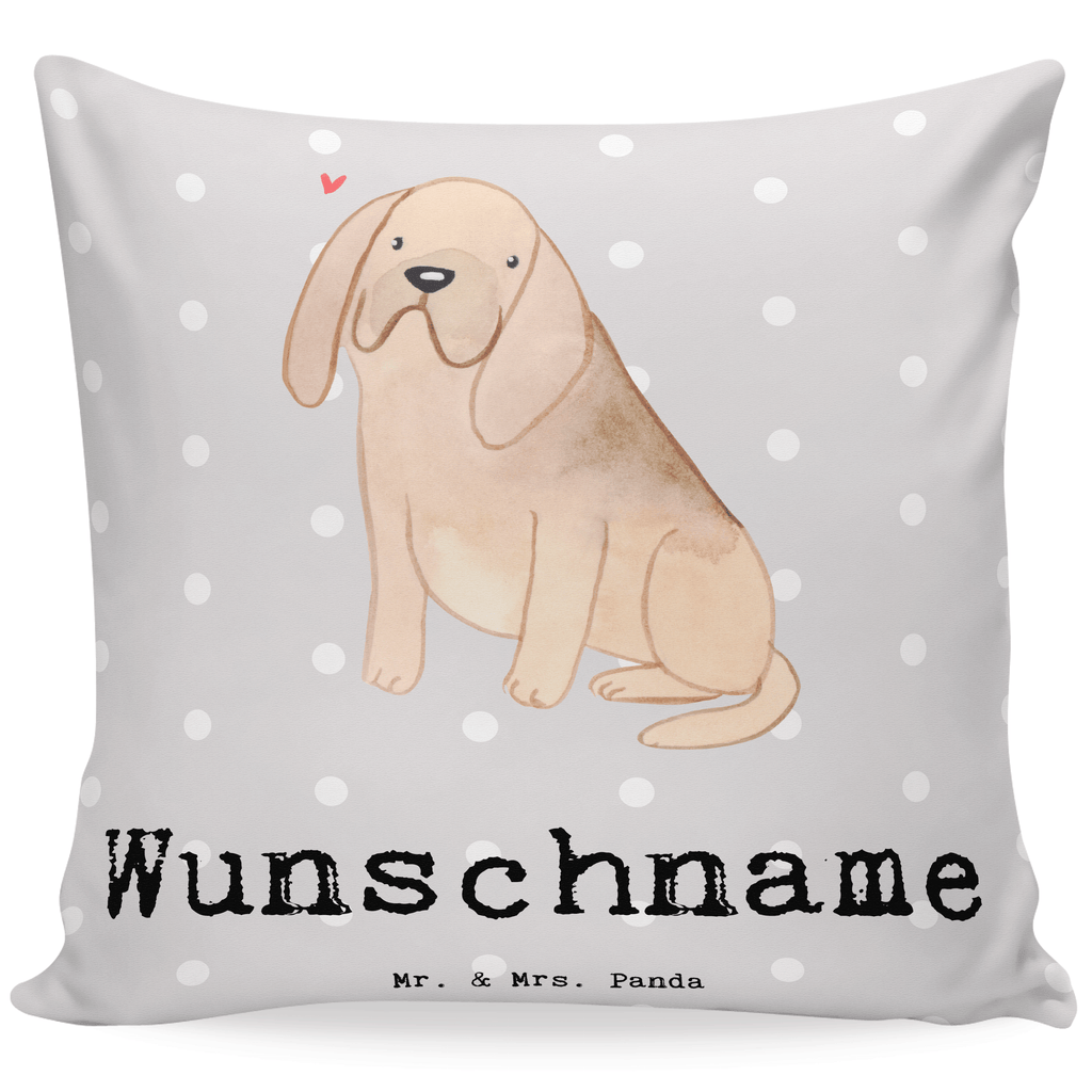 Personalisiertes Kissen Bloodhound Lebensretter Kissen, personalisiert, Name, Wunschname, bedrucken, Kopfkissen, Hund, Hunderasse, Rassehund, Hundebesitzer, Geschenk, Tierfreund, Schenken, Welpe, Bluthund, Bloodhound, St. Hubertushund, Chien de Saint Hubert