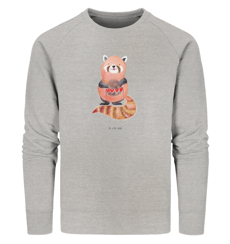 Organic Pullover Roter Panda Pullover, Pullover Männer, Pullover Frauen, Sweatshirt, Sweatshirt Männer, Sweatshirt Frauen, Unisex, Tiermotive, Gute Laune, lustige Sprüche, Tiere, Panda, Liebe, Rot, Herz, Liebling, Lieblingsmensch