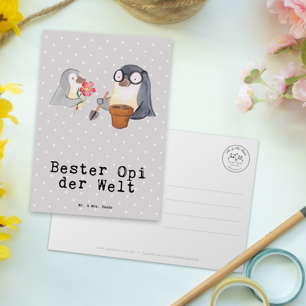 Postkarte Pinguin Bester Opi der Welt Postkarte, Karte, Geschenkkarte, Grußkarte, Einladung, Ansichtskarte, Geburtstagskarte, Einladungskarte, Dankeskarte, Ansichtskarten, Einladung Geburtstag, Einladungskarten Geburtstag, für, Dankeschön, Geschenk, Schenken, Geburtstag, Geburtstagsgeschenk, Geschenkidee, Danke, Bedanken, Mitbringsel, Freude machen, Geschenktipp, Großvater, Grossvater, Opa, Opi. Großpapa, Großeltern, Nichte, Neffe, Kleinigkeit, Oppa, Oppi, Bester