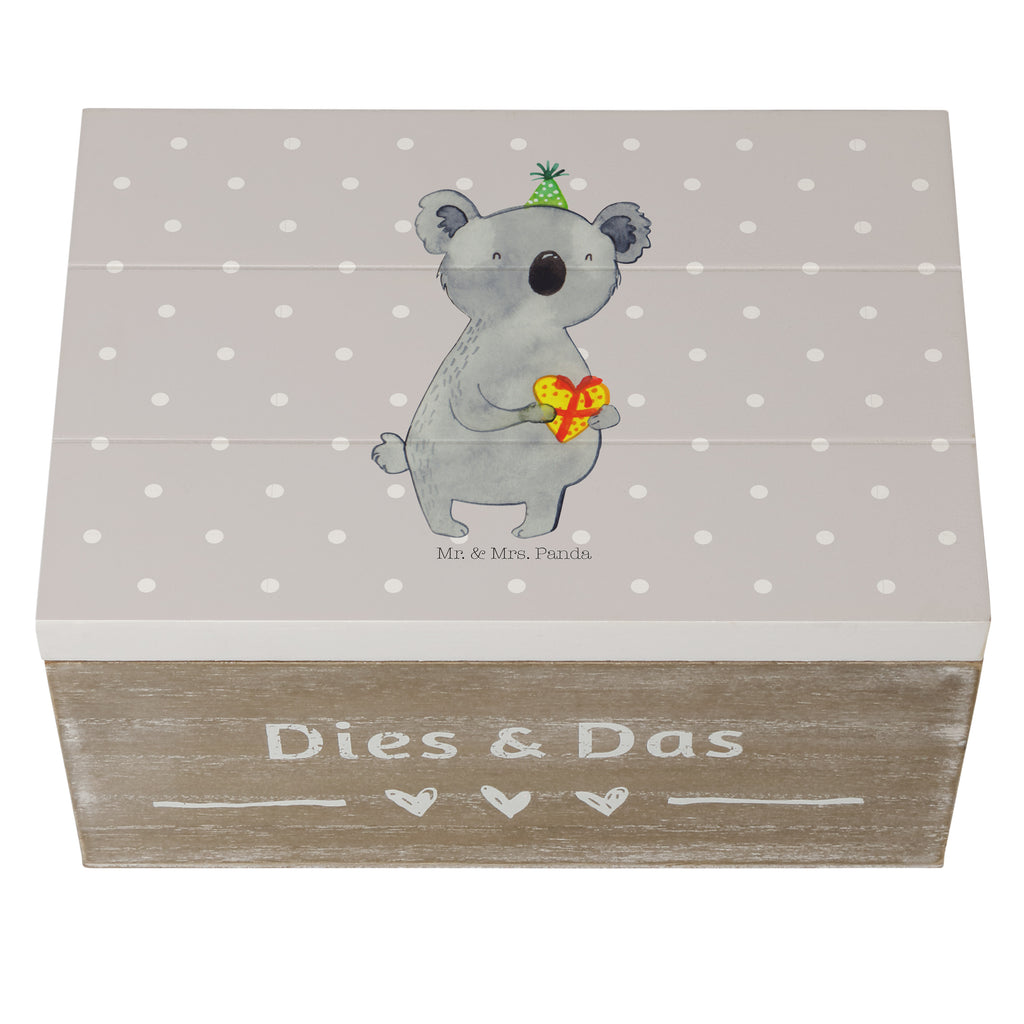 Holzkiste Koala Geschenk Holzkiste, Kiste, Schatzkiste, Truhe, Schatulle, XXL, Erinnerungsbox, Erinnerungskiste, Dekokiste, Aufbewahrungsbox, Geschenkbox, Geschenkdose, Koala, Koalabär, Geschenk, Geburtstag, Party