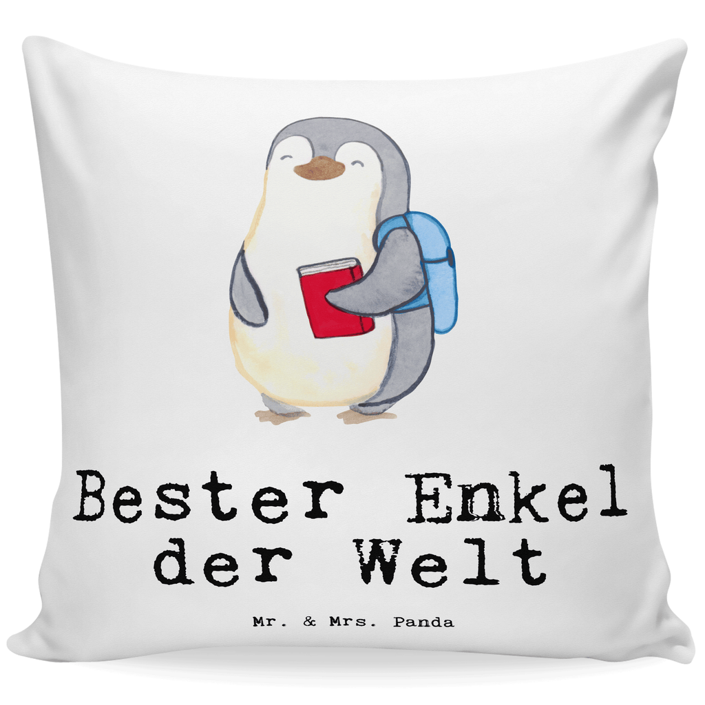 40x40 Kissen Pinguin Bester Enkel der Welt Kissenhülle, Kopfkissen, Sofakissen, Dekokissen, Motivkissen, sofakissen, sitzkissen, Kissen, Kissenbezüge, Kissenbezug 40x40, Kissen 40x40, Kissenhülle 40x40, Zierkissen, Couchkissen, Dekokissen Sofa, Sofakissen 40x40, Dekokissen 40x40, Kopfkissen 40x40, Kissen 40x40 Waschbar, für, Dankeschön, Geschenk, Schenken, Geburtstag, Geburtstagsgeschenk, Geschenkidee, Danke, Bedanken, Mitbringsel, Freude machen, Geschenktipp, Enkel, Enkelkind, Enkelsohn, Oma, Opa, Kind von Tochter, Kind von Sohn, Taufe, Großsohn