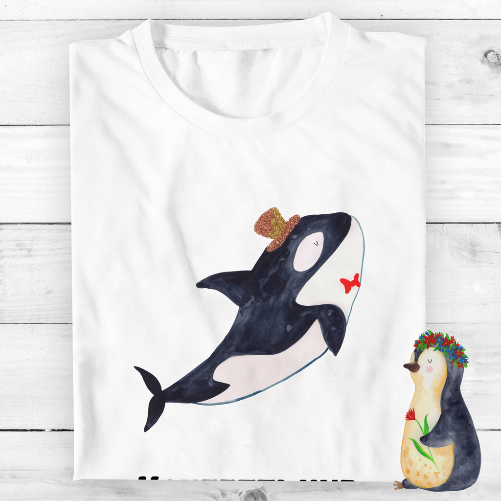 T-Shirt Standard Orca Zylinder T-Shirt, Shirt, Tshirt, Lustiges T-Shirt, T-Shirt mit Spruch, Party, Junggesellenabschied, Jubiläum, Geburstag, Herrn, Damen, Männer, Frauen, Schlafshirt, Nachthemd, Sprüche, Meerestiere, Meer, Urlaub, Narwal, Glitter, Konfetti, Glitzer, Geburtstag, Feier, Fete, Fest, Glückwunsch, Orca