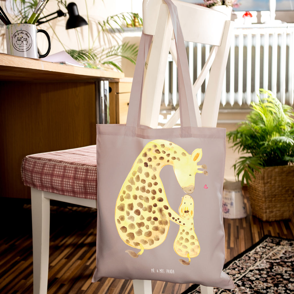 Tragetasche Giraffe mit Kind Beuteltasche, Beutel, Einkaufstasche, Jutebeutel, Stoffbeutel, Tasche, Shopper, Umhängetasche, Strandtasche, Schultertasche, Stofftasche, Tragetasche, Badetasche, Jutetasche, Einkaufstüte, Laptoptasche, Afrika, Wildtiere, Giraffe, Kind, Mutter, Mama, Tochter, Sohn, Lieblingsmensch