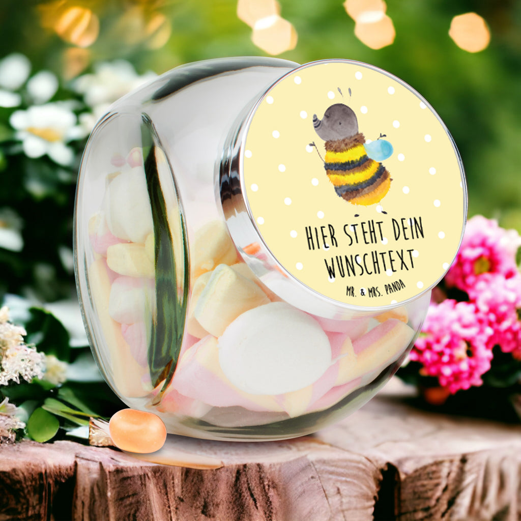 Personalisiertes Bonbonglas Hummel flauschig Vorratsdose, Vorratsbehälter, Süßigkeitenglas, Süßigkeitendose, Kaffeedose, Müslidose, Teedose, Keksbehälter, Keksedose, Glasdose, Glasbälter, Vorratsglas, Küchenbehälter, Aufbewahrungsdose, Aufbewahungsglas, Gewürzdose, Küchenorganizer, Snackdose, Tiermotive, Gute Laune, lustige Sprüche, Tiere, Hummel, Flauschig, Biene, Blume, Natur