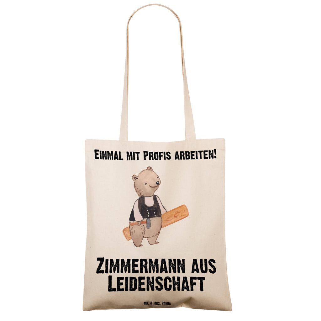 Tragetasche Zimmermann aus Leidenschaft Beuteltasche, Beutel, Einkaufstasche, Jutebeutel, Stoffbeutel, Tasche, Shopper, Umhängetasche, Strandtasche, Schultertasche, Stofftasche, Tragetasche, Badetasche, Jutetasche, Einkaufstüte, Laptoptasche, Beruf, Ausbildung, Jubiläum, Abschied, Rente, Kollege, Kollegin, Geschenk, Schenken, Arbeitskollege, Mitarbeiter, Firma, Danke, Dankeschön