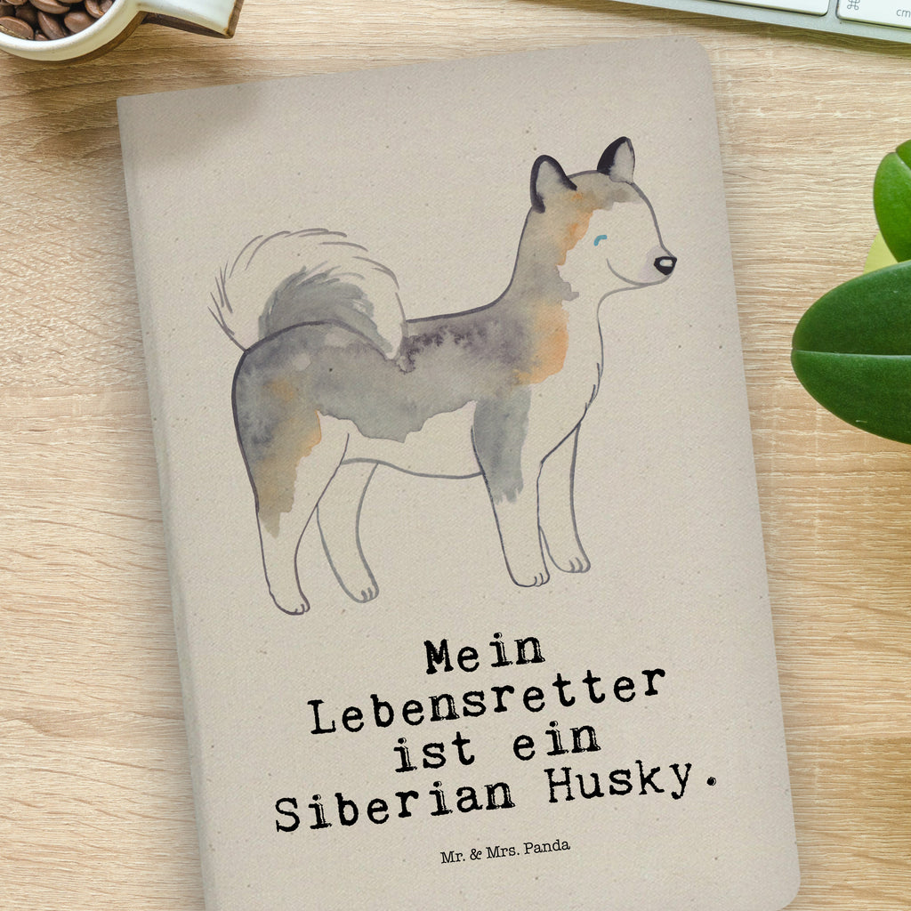 Baumwoll Notizbuch Siberian Husky Lebensretter Notizen, Eintragebuch, Tagebuch, Notizblock, Adressbuch, Journal, Kladde, Skizzenbuch, Notizheft, Schreibbuch, Schreibheft, Hund, Hunderasse, Rassehund, Hundebesitzer, Geschenk, Tierfreund, Schenken, Welpe, Siberian Husky