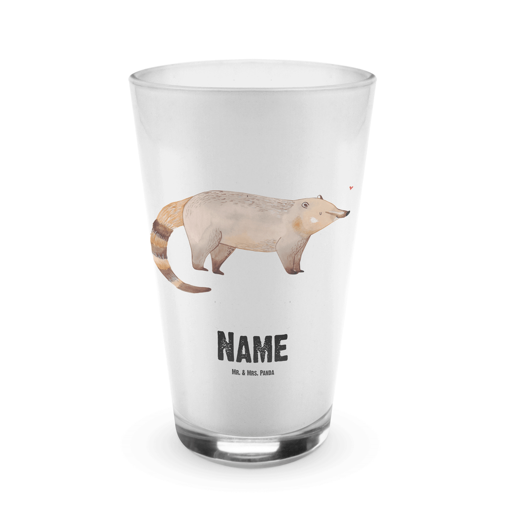 Personalisiertes Glas Nasenbär Bedrucktes Glas, Glas mit Namen, Namensglas, Glas personalisiert, Name, Bedrucken, Tiermotive, Gute Laune, lustige Sprüche, Tiere, Nasenbär, Nasenbären, Rüsselbär, Bär