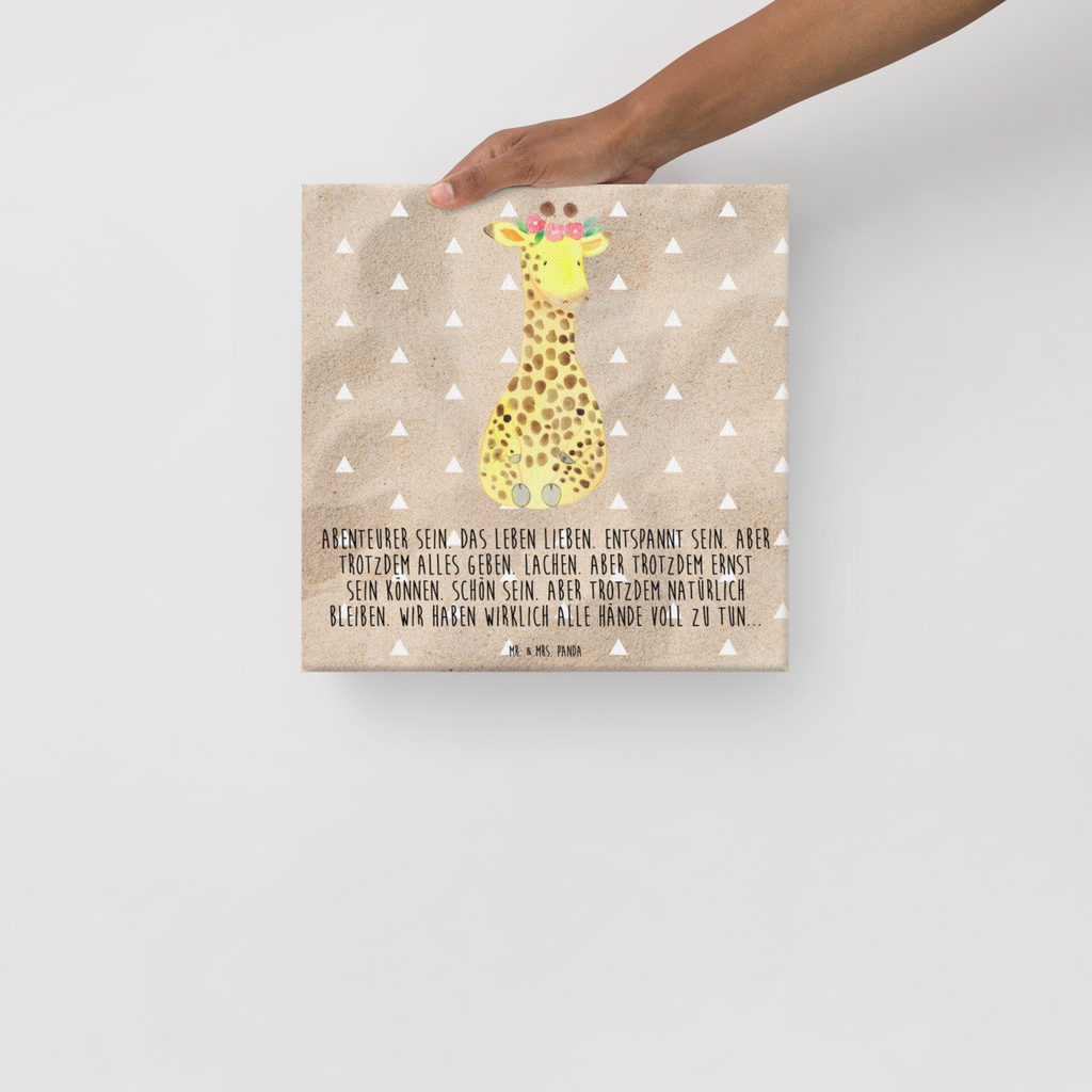Leinwand Bild Giraffe Blumenkranz Leinwand, Bild, Kunstdruck, Wanddeko, Dekoration, Afrika, Wildtiere, Giraffe, Blumenkranz, Abenteurer, Selbstliebe, Freundin