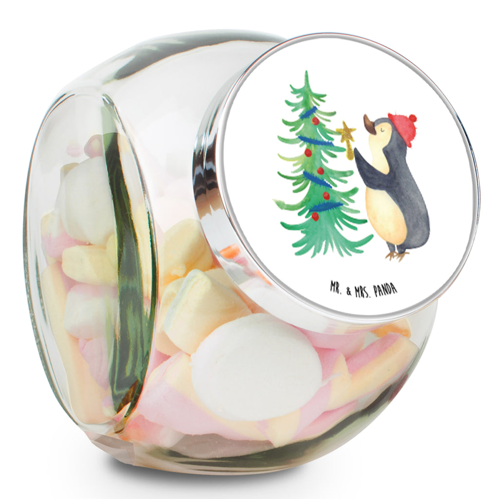 Bonbonglas Pinguin Weihnachtsbaum Vorratsdose, Vorratsbehälter, Süßigkeitenglas, Süßigkeitendose, Kaffeedose, Müslidose, Teedose, Keksbehälter, Keksedose, Glasdose, Glasbälter, Vorratsglas, Küchenbehälter, Aufbewahrungsdose, Aufbewahungsglas, Gewürzdose, Küchenorganizer, Snackdose, Winter, Weihnachten, Weihnachtsdeko, Nikolaus, Advent, Heiligabend, Wintermotiv, Pinguin