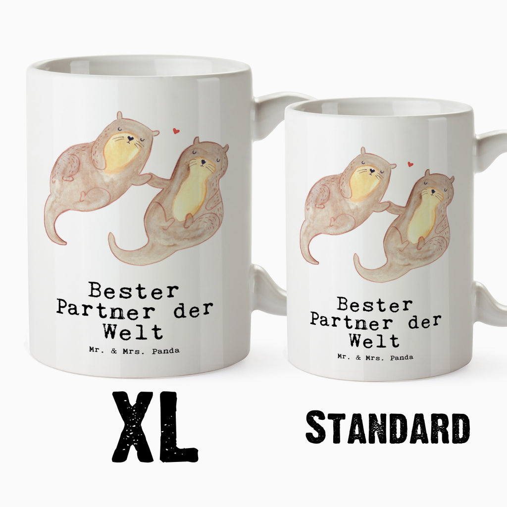 XL Tasse Otter Bester Partner der Welt XL Tasse, Große Tasse, Grosse Kaffeetasse, XL Becher, XL Teetasse, spülmaschinenfest, Jumbo Tasse, Groß, für, Dankeschön, Geschenk, Schenken, Geburtstag, Geburtstagsgeschenk, Geschenkidee, Danke, Bedanken, Mitbringsel, Freude machen, Geschenktipp, Partner, Ehepartner, Mann, Frau, Ehefrau, Ehemann. Freundin, Freund, Lebensgefährte, Paar, Liebe